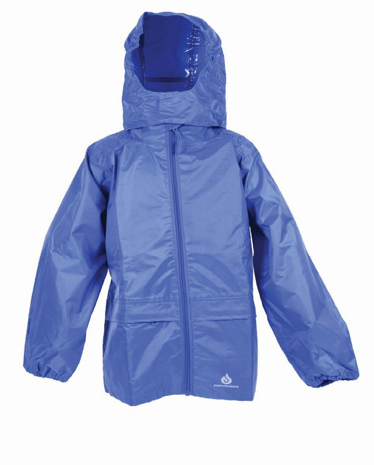 DRY KIDS Regenjacke Wasserdichte Jacke für Kinder, verschweißte Nähte Größe 146 - 152
