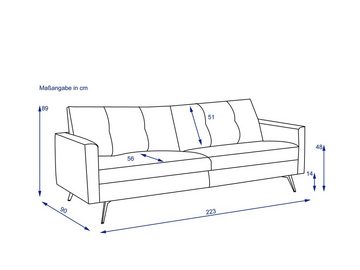 SANSIBAR Living Sofa Megasofa SANSIBAR OSTLAND (BHT 232x87x86 cm) BHT 232x87x86 cm grau