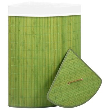 möbelando Wäschetonne 3003216 (LxBxH: 37x52,3x65 cm), aus Bambus, Gewebe in Grün