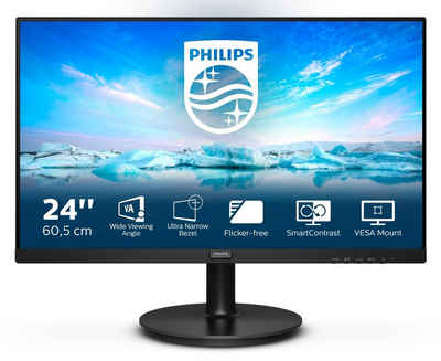 Philips 241V8LA LCD-Monitor (60,5 cm/24 ", 1920 x 1080 px, Full HD, 4 ms Reaktionszeit, 60 Hz, VA LCD)