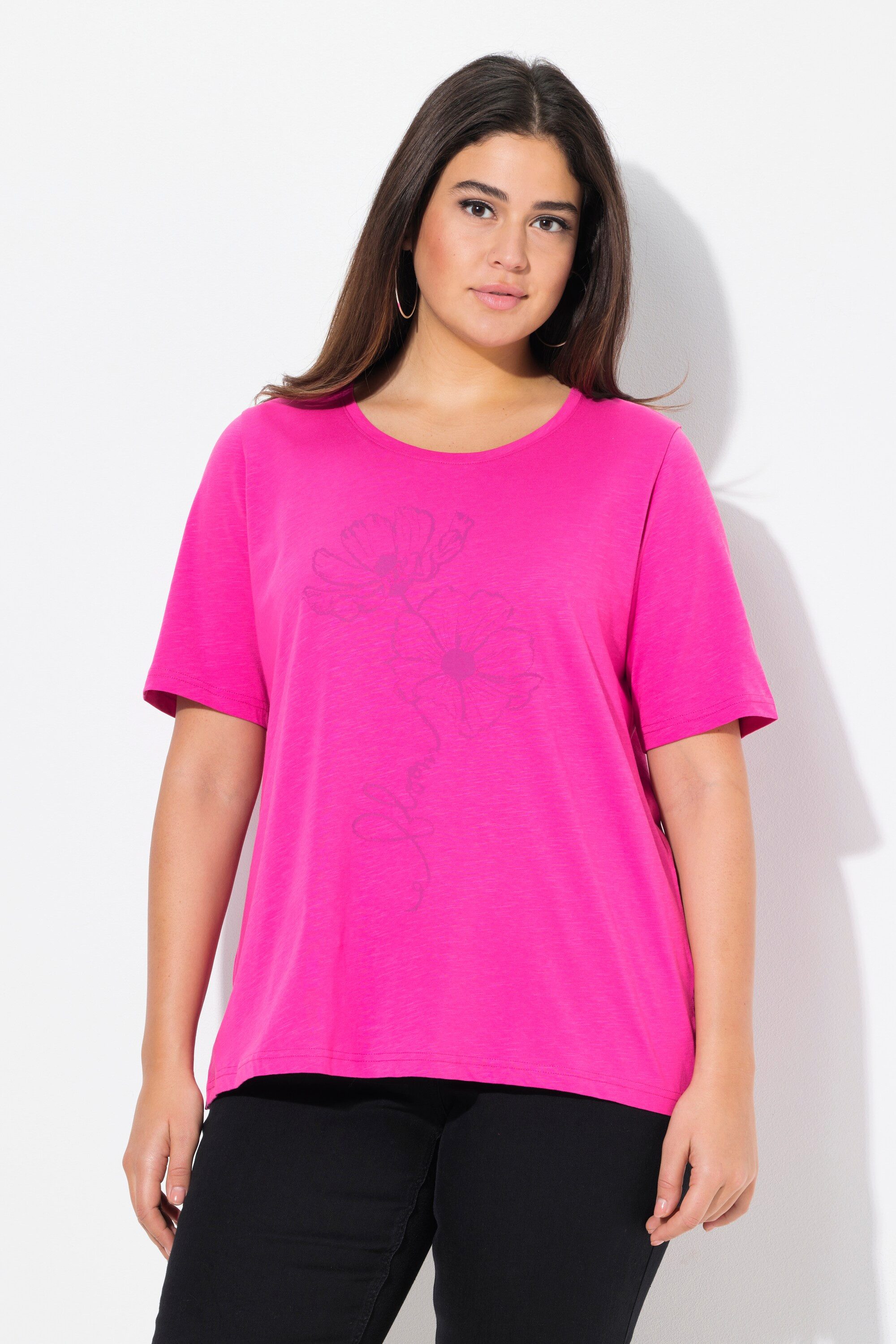 Ulla Popken T-Shirt T-Shirt Blüten Classic günstig online kaufen