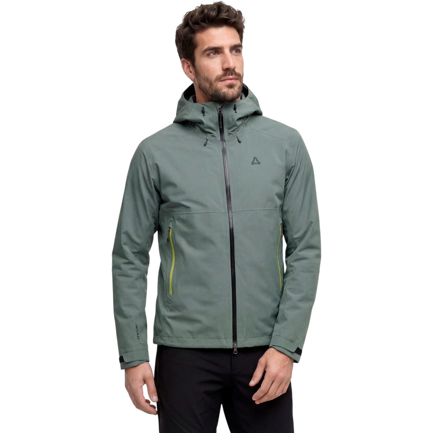 Schöffel Regenjacke Wanderjacke Cascata (3-Lagen, wasserdicht, atmungsaktiv) stahlgrau