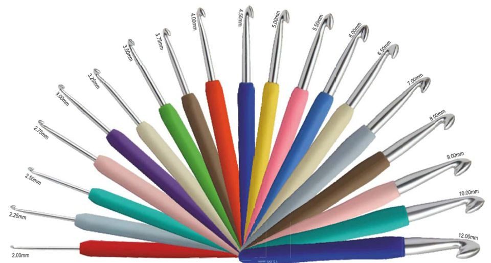 KnitPro Крючки для вязания KnitPro Häkelnadel Softgriff Aluminium Silver Waves