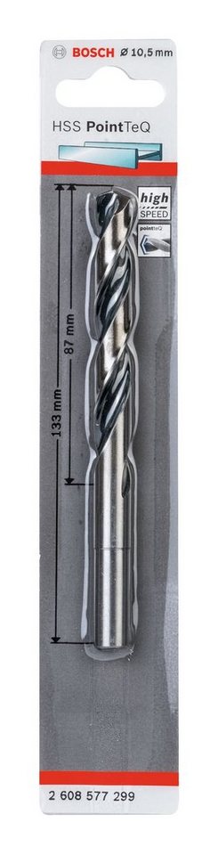Thumbnail - BOSCH Metallbohrer, HSS PointTeQ mit reduziertem Schaft (DIN 338) - 10,5 mm - 1er-Pack
