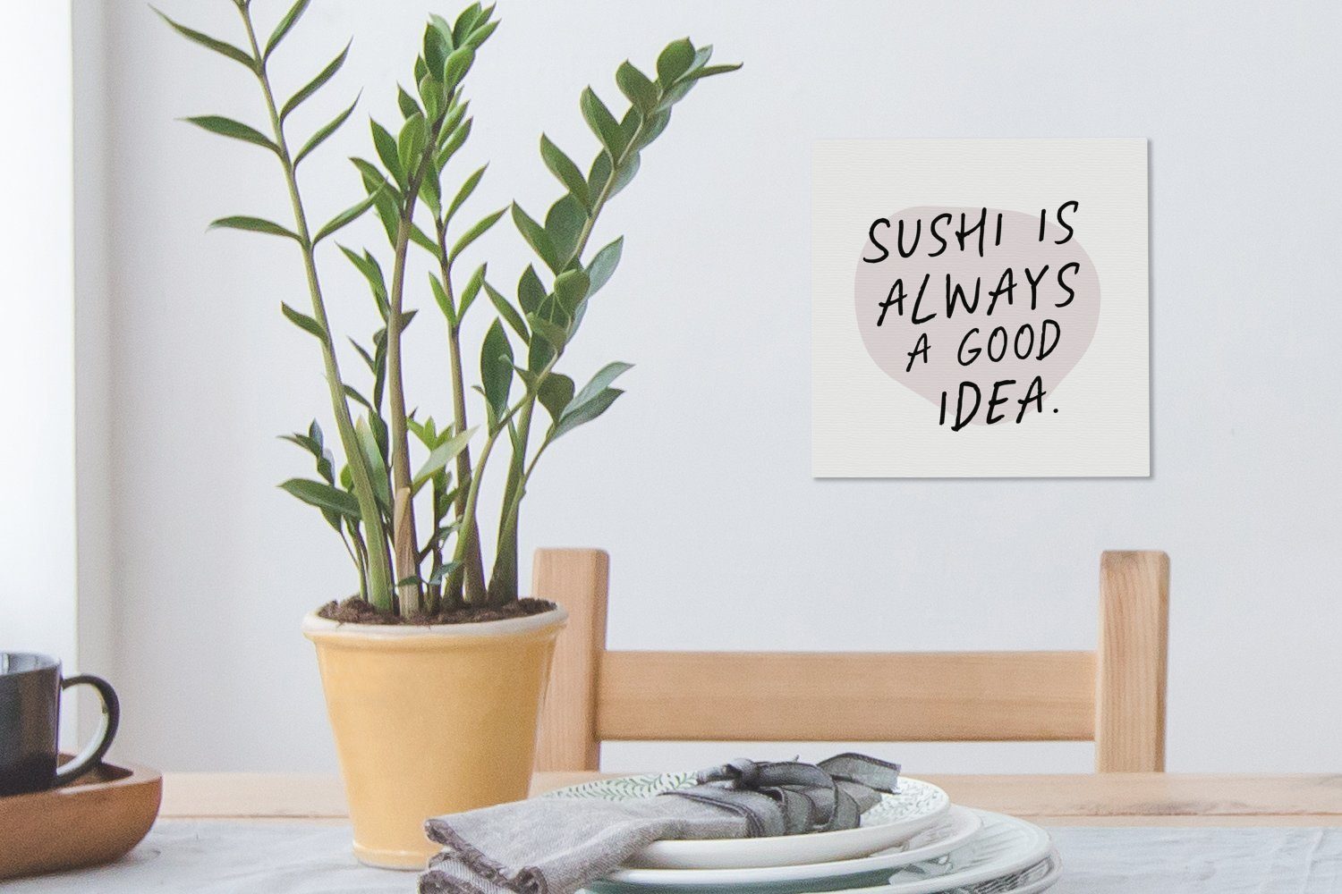 Essen, ist St), gute - OneMillionCanvasses® - eine Leinwand für Sushi Zitate (1 Wohnzimmer Idee - Schlafzimmer Leinwandbild immer Sprichwörter Bilder