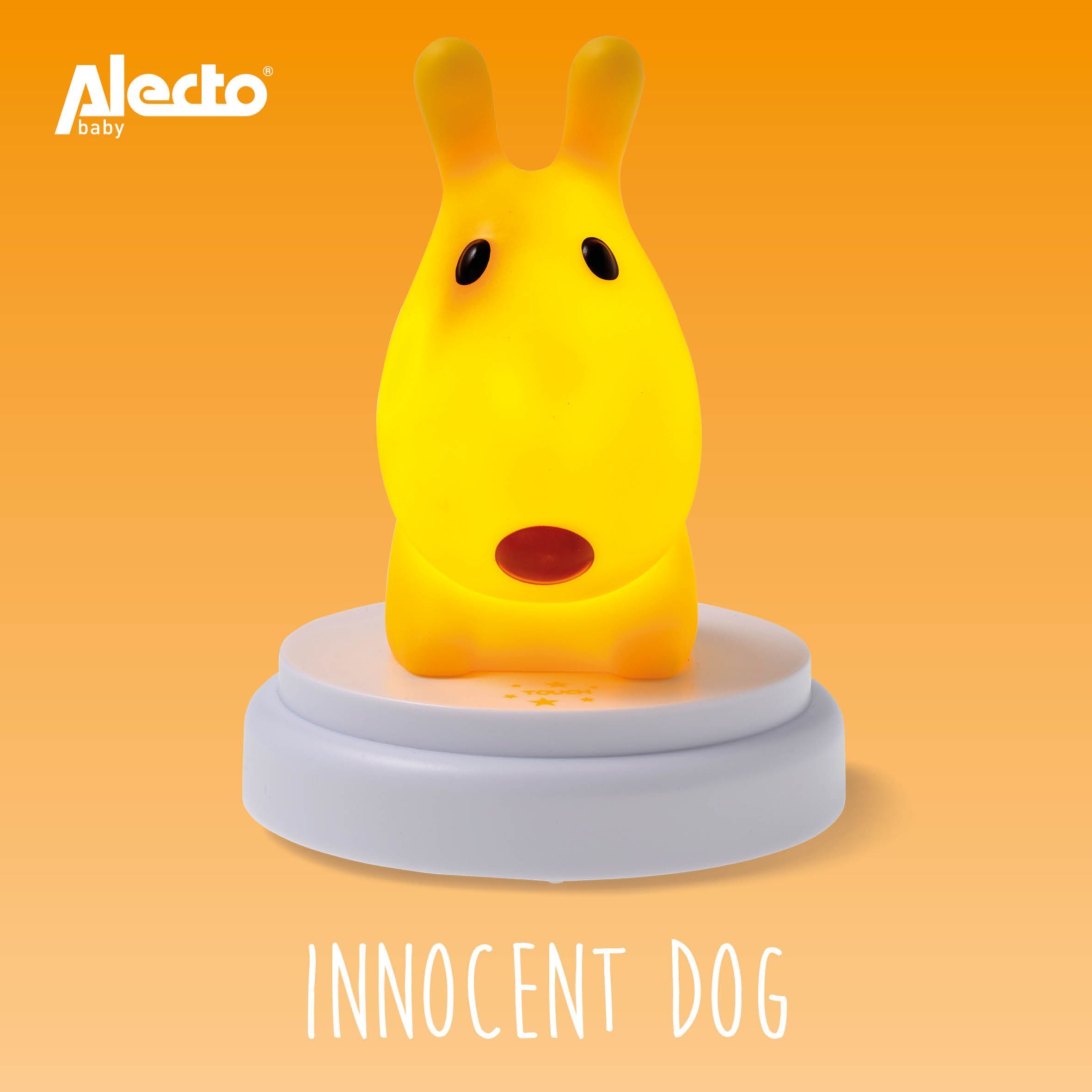 Alecto LED Nachtlicht INNOCENT DOG, sich automatisch nach Nachtlicht schaltet Minuten 30 Gelb aus