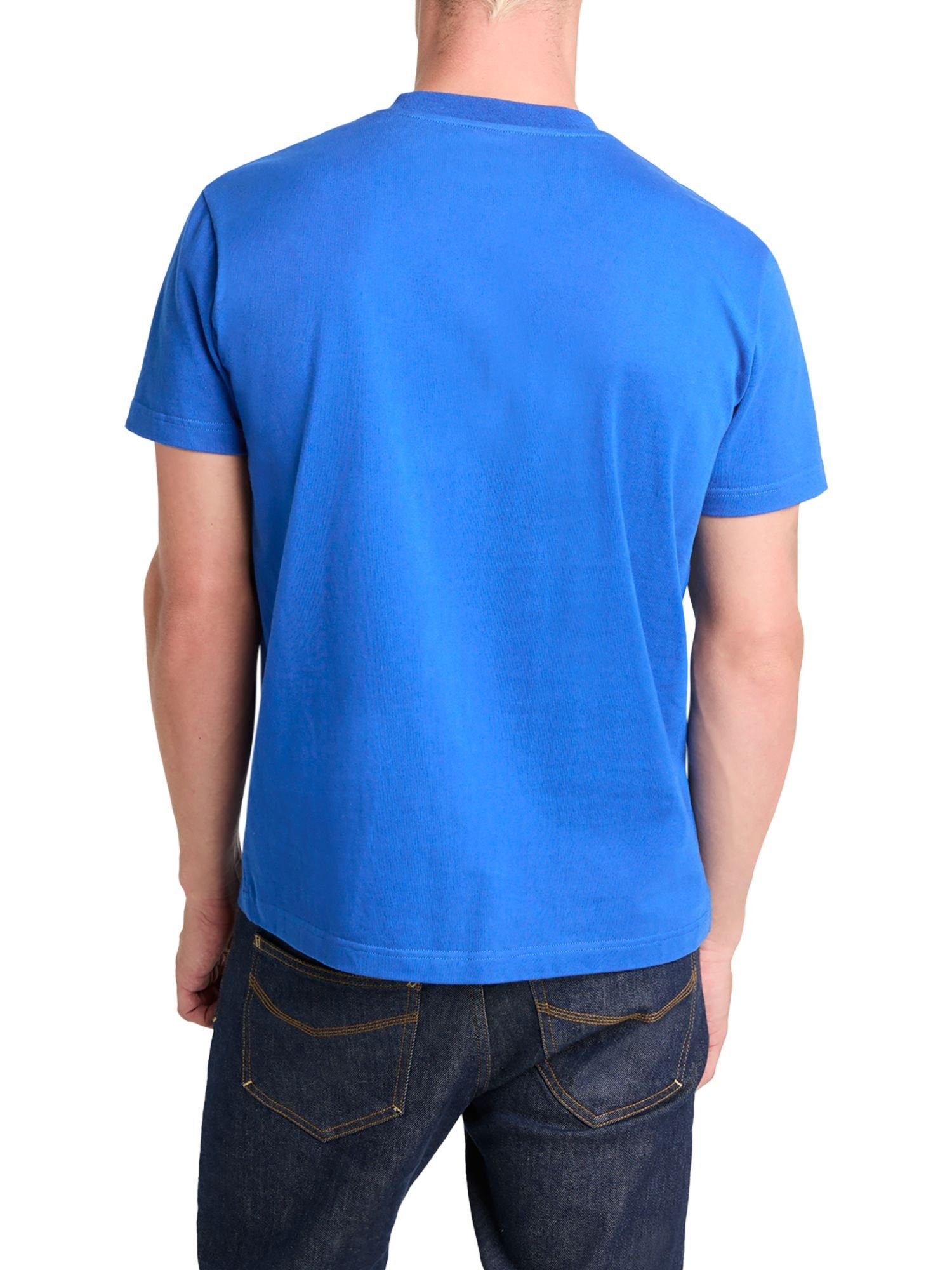 Logo-T-Shirt Esprit Unisex BRIGHT Baumwolljersey aus T-Shirt BLUE (1-tlg)