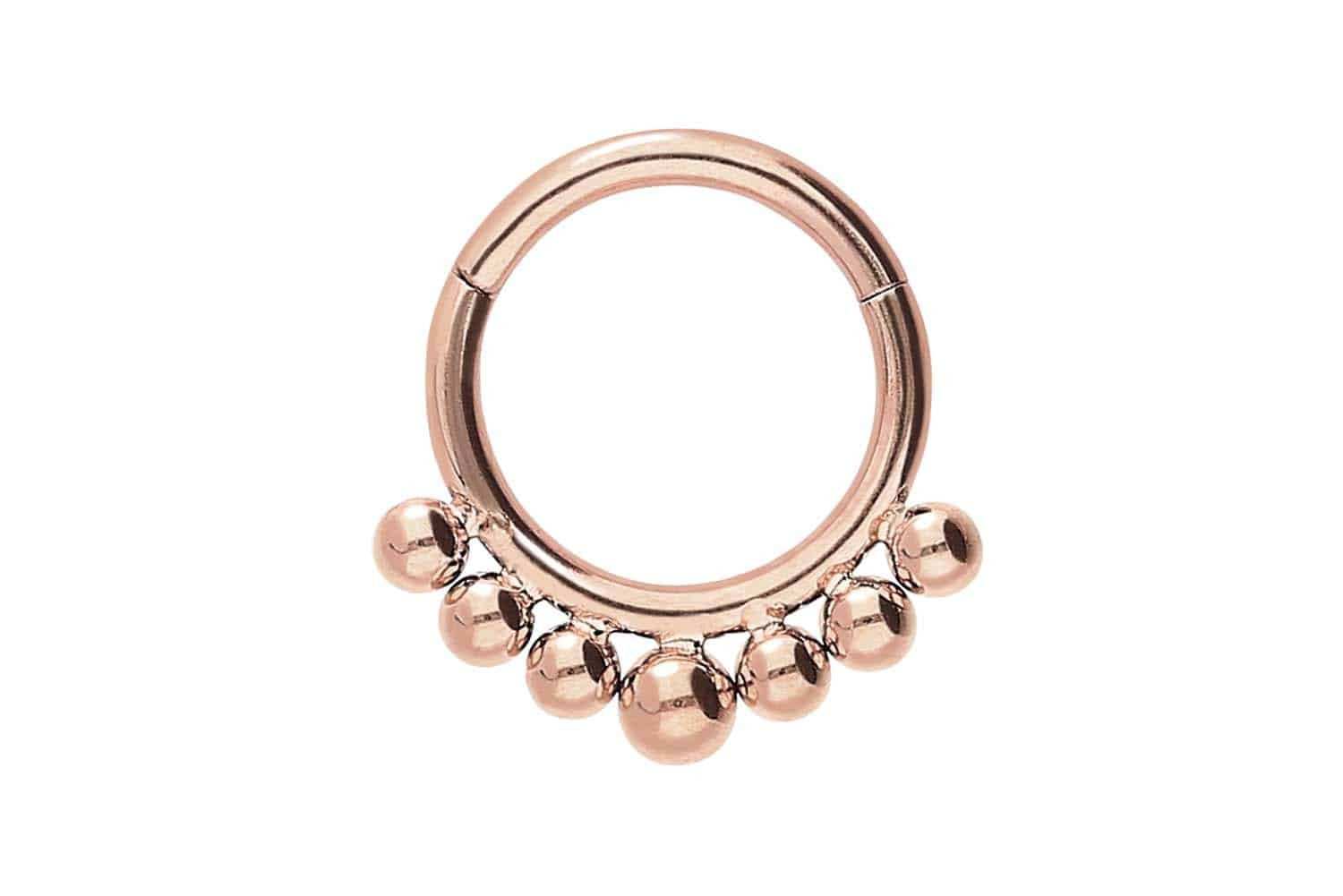 Nasenpiercing Chirurgenstahl Segmentring Clicker 7 KUGELN