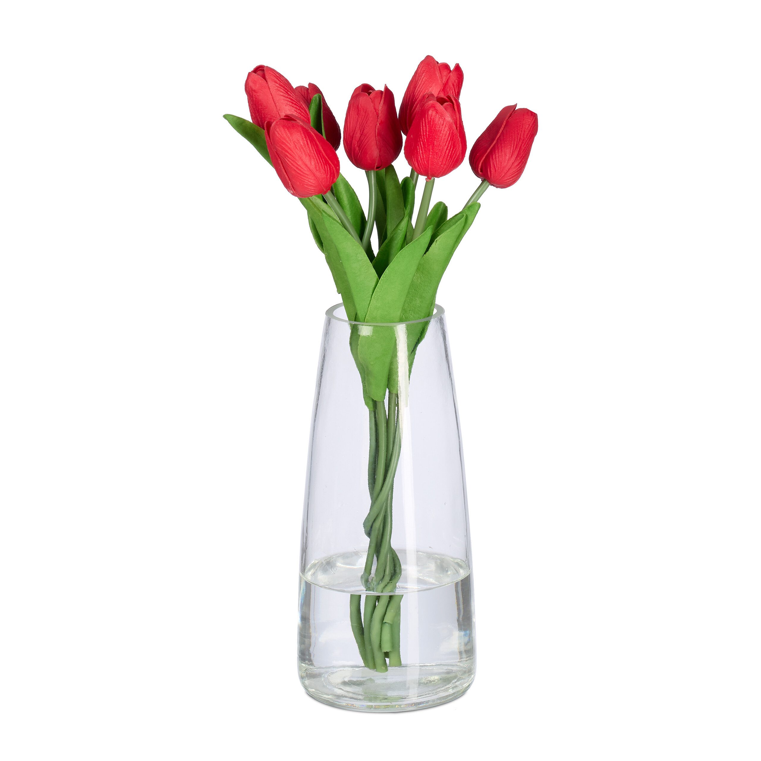 relaxdays Dekovase Vase aus Glas (1 St), transparent günstig online kaufen