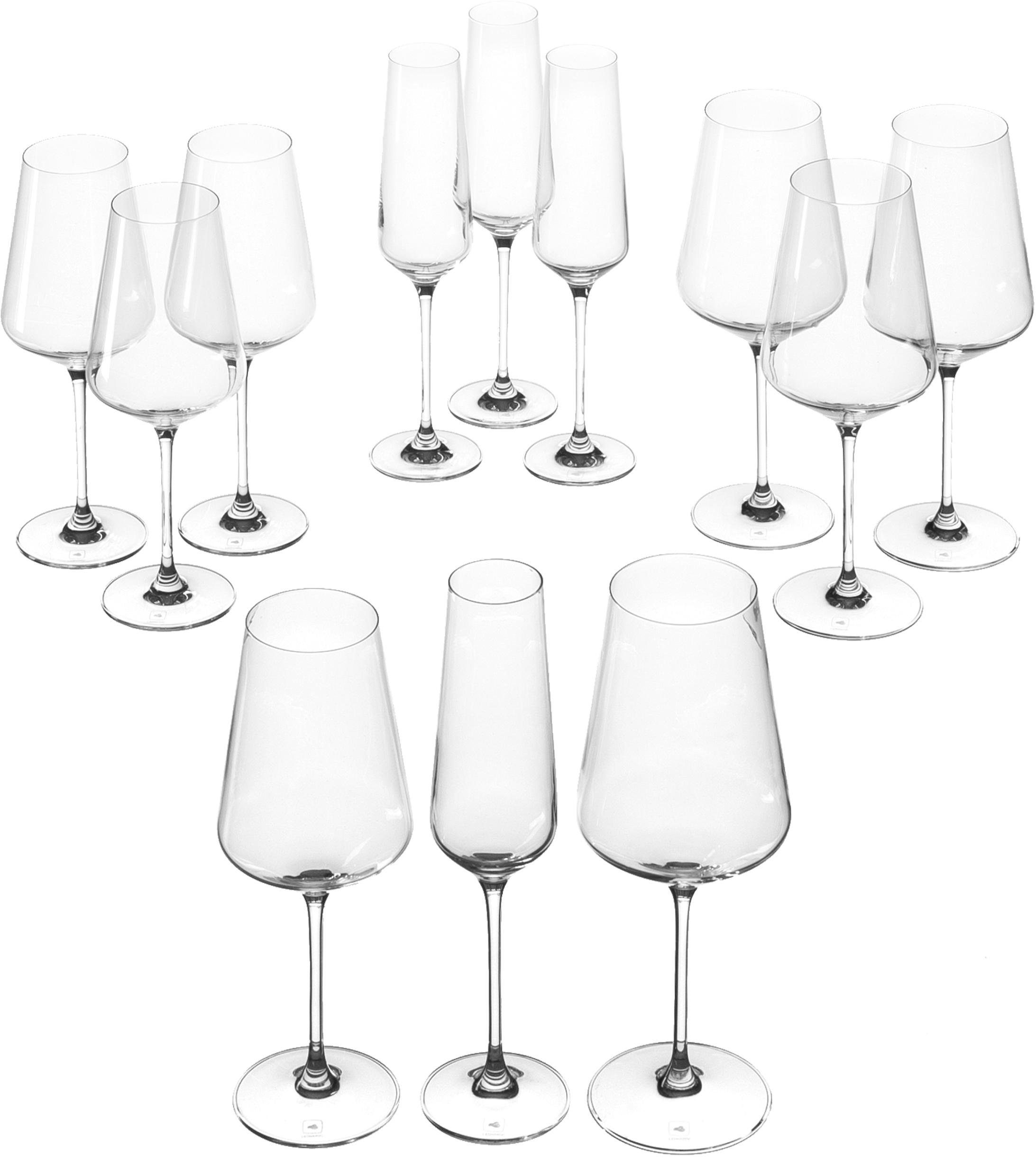 LEONARDO Gläser-Set Puccini, Glas, Teqton-Qualität, 12-teilig