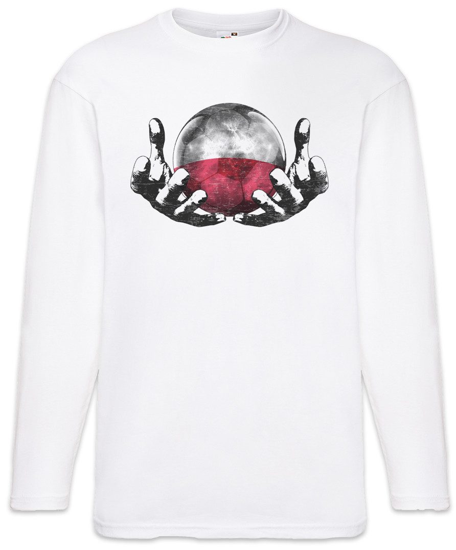 Urban Backwoods Langarmshirt Poland Football Magic Ball Langarm T-Shirt Polen Polnisch Polnische (1-tlg) Fahne Polish Fußball Fussball