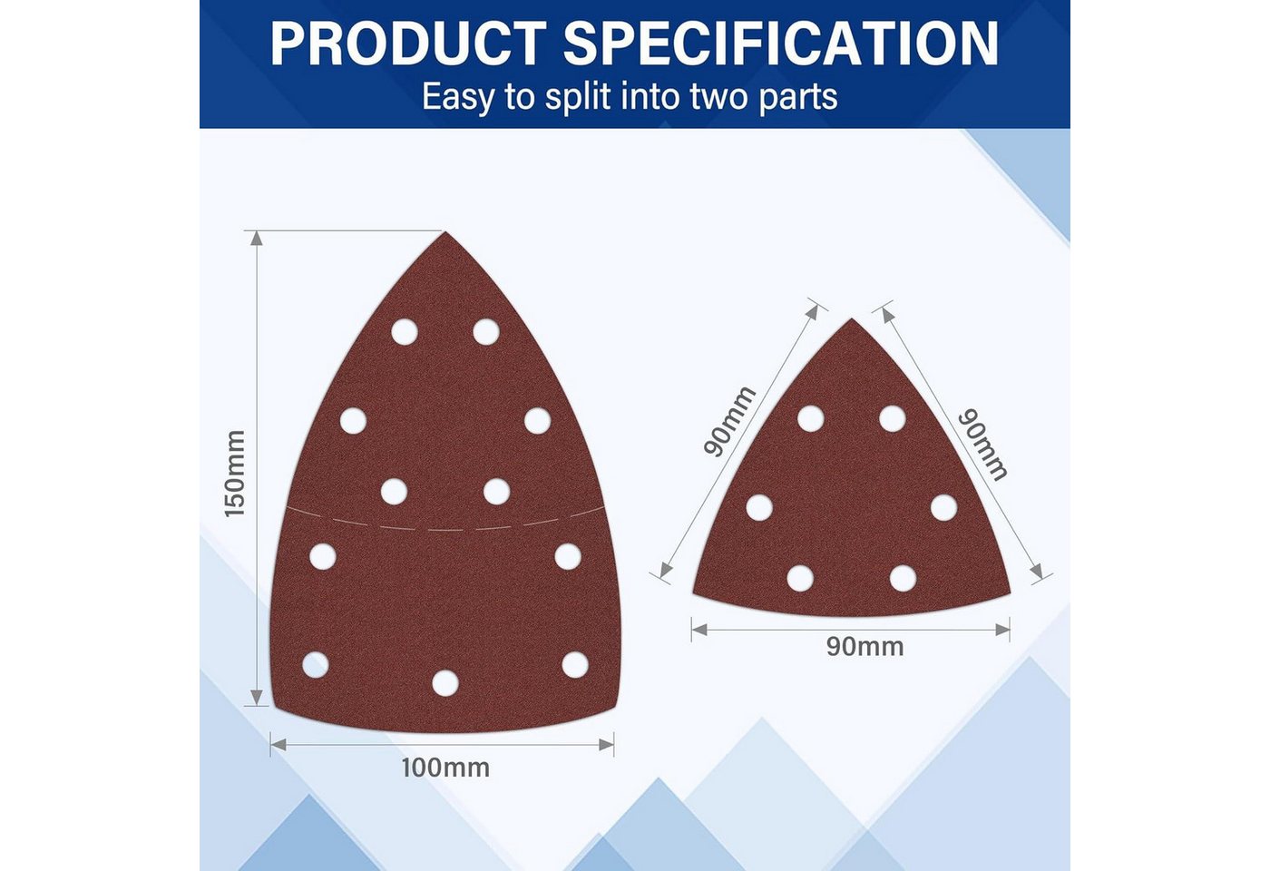 Thumbnail - LuxusKollektion Multitool 100x 150mm Schleifpapier Set 40 80 120 180 Körnung Holz Entlacken