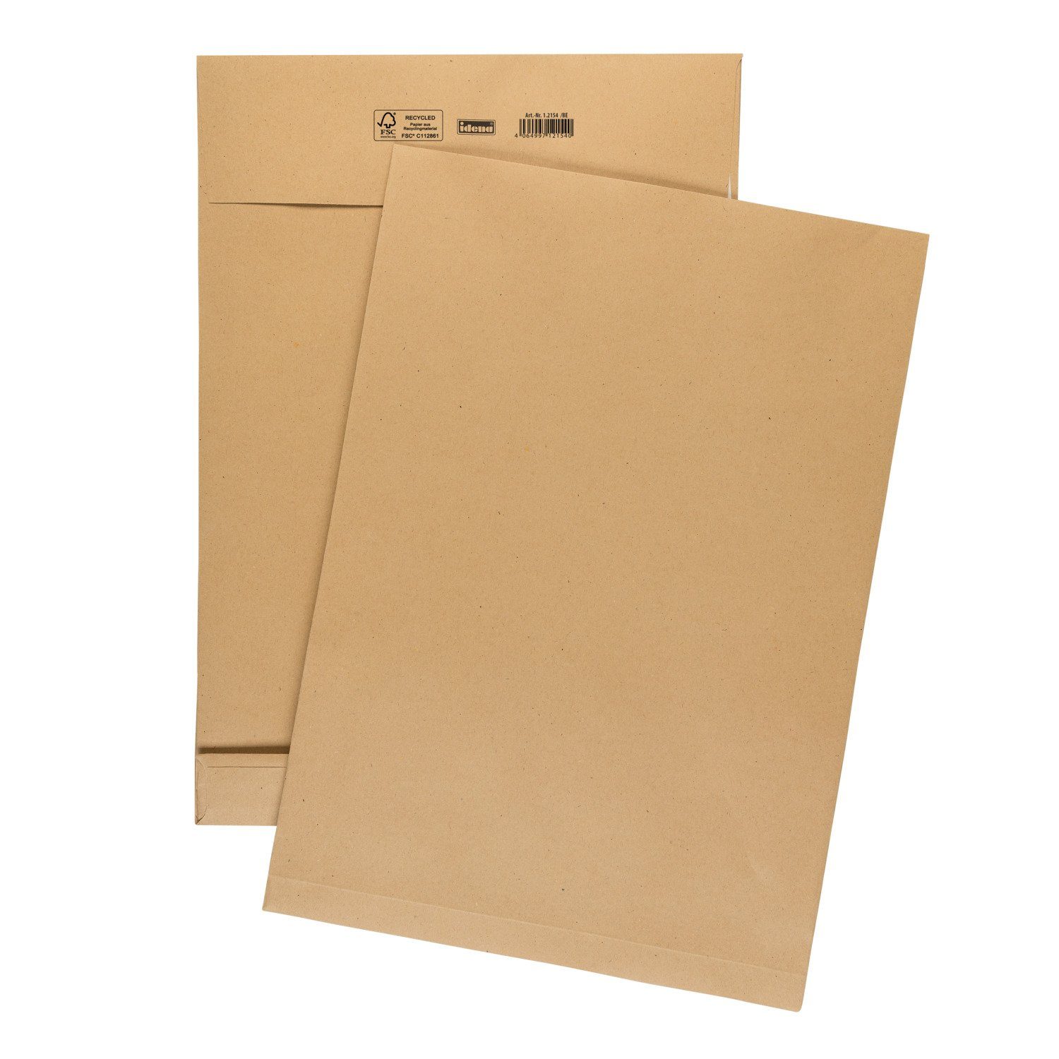 Idena Versandtasche Idena 12154 - Faltentasche haftklebend ohne Fenster, DIN B4, 150 g/m²