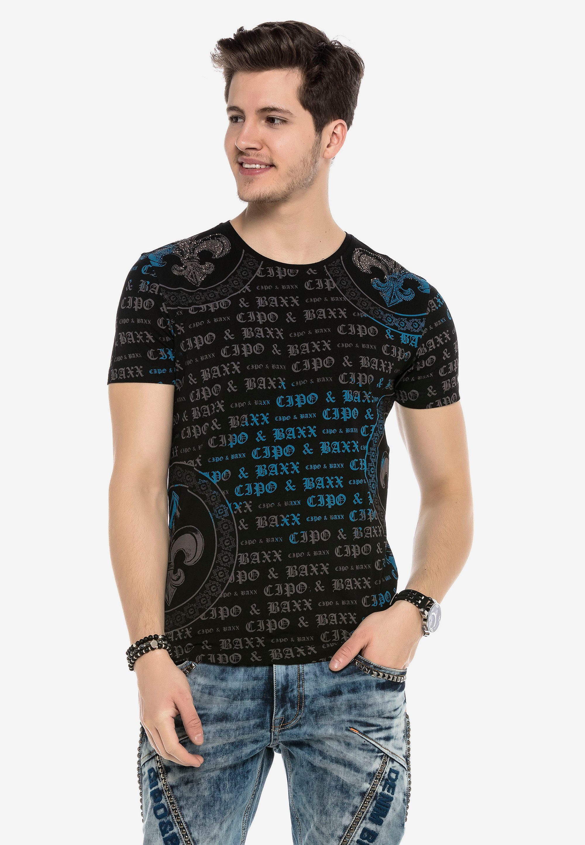 Cipo & T-Shirt mit Logo-Prints coolen Baxx