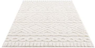 Hochflor-Teppich Focus 3382, Boho-Style, Carpet City, rechteckig, Höhe: 20 mm, besonders weich, Hoch Tief Struktur, Wohnzimmer, auch als Läufer
