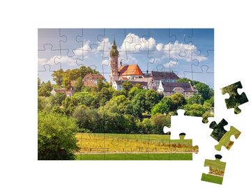 puzzleYOU Puzzle Kloster Andechs, Landkreis Starnberg in Oberbayern, 48 Puzzleteile, puzzleYOU-Kollektionen