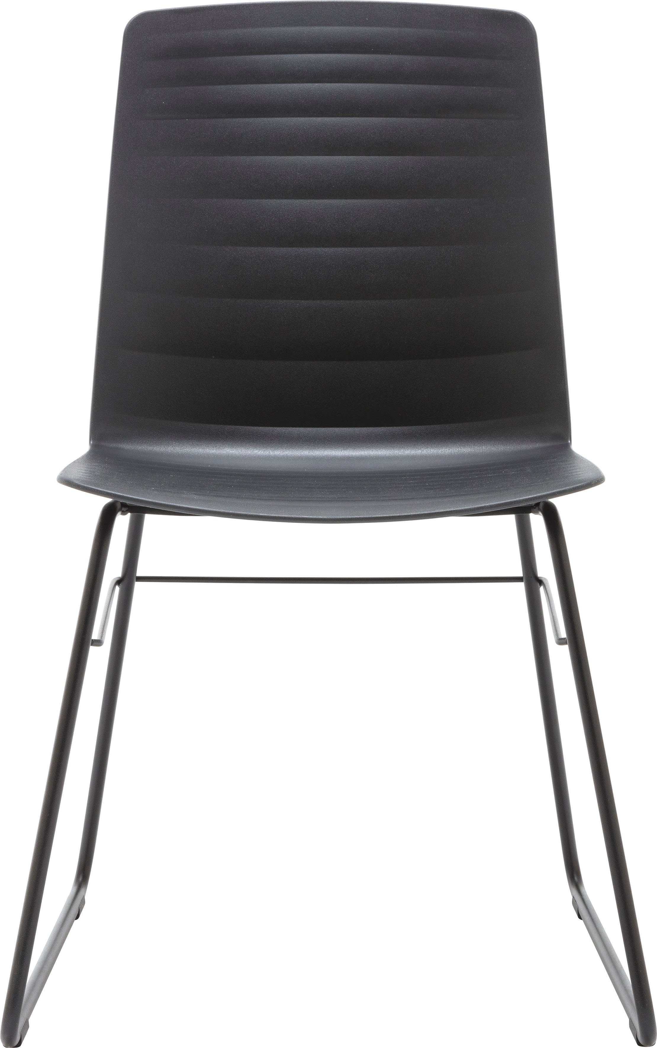 freistil ROLF BENZ Schalenstuhl 118, Stahlrohraußengestell tiefschwarz