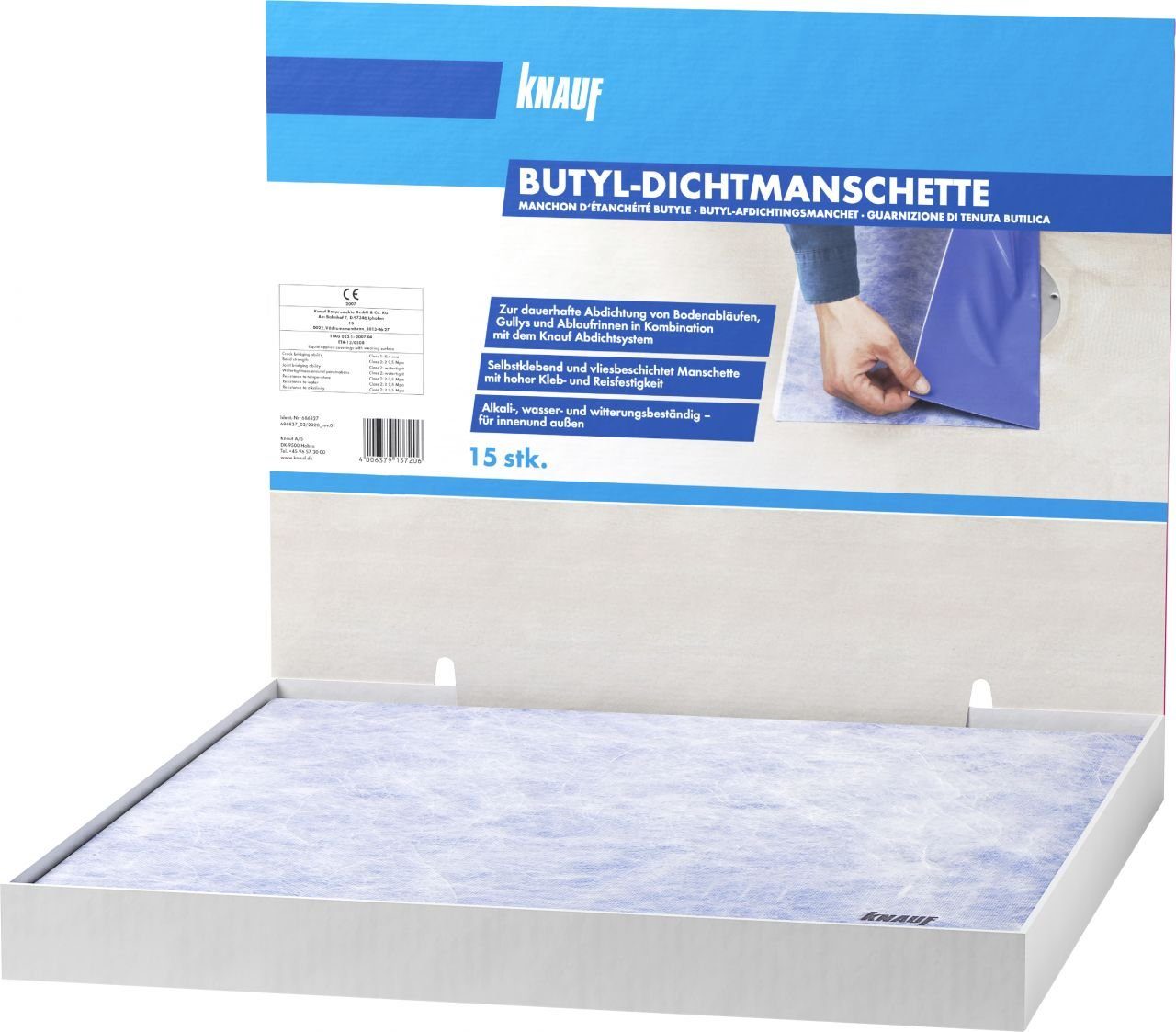 KNAUF Dichtband Knauf Butyl-Dichtmanschette 37 x 37 cm