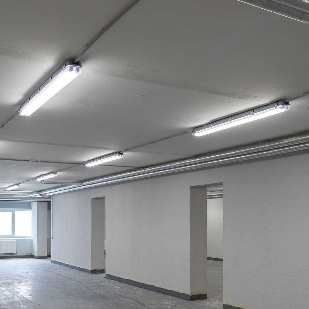 5er Set LED Röhren Lampen Wannen Decken  Industrie Hallen Werkstatt Leuchten 