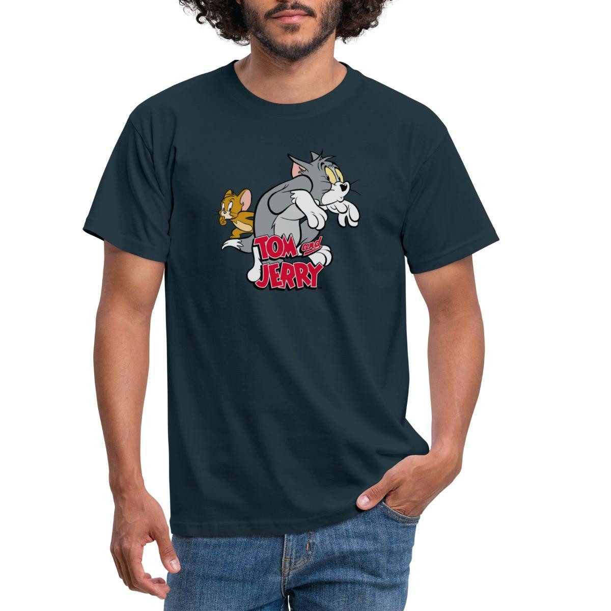 Spreadshirt T-Shirt Tom Und Jerry Auf Samtpfoten Männer T-Shirt (1-tlg) günstig online kaufen