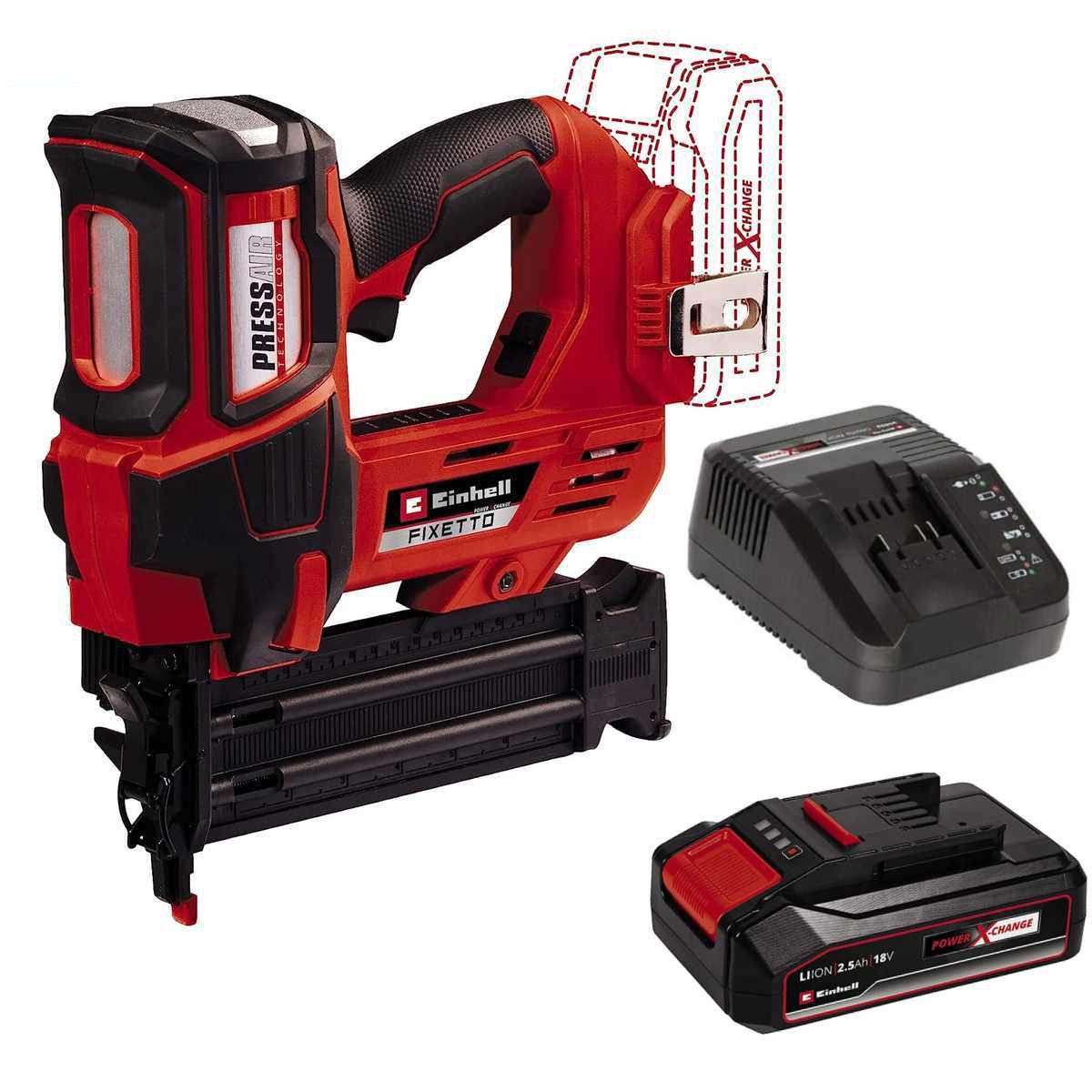 Einhell Nagler Akku-Nagler FIXETTO 18/50 N 18V 60 Schuss/min, max. 50 mm Nagellänge