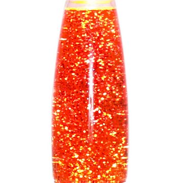 Licht-Erlebnisse Lavalampe TIMMY, Tischlampe Silber Orange Glitter atmosphärisch 33 cm Jugendzimmer
