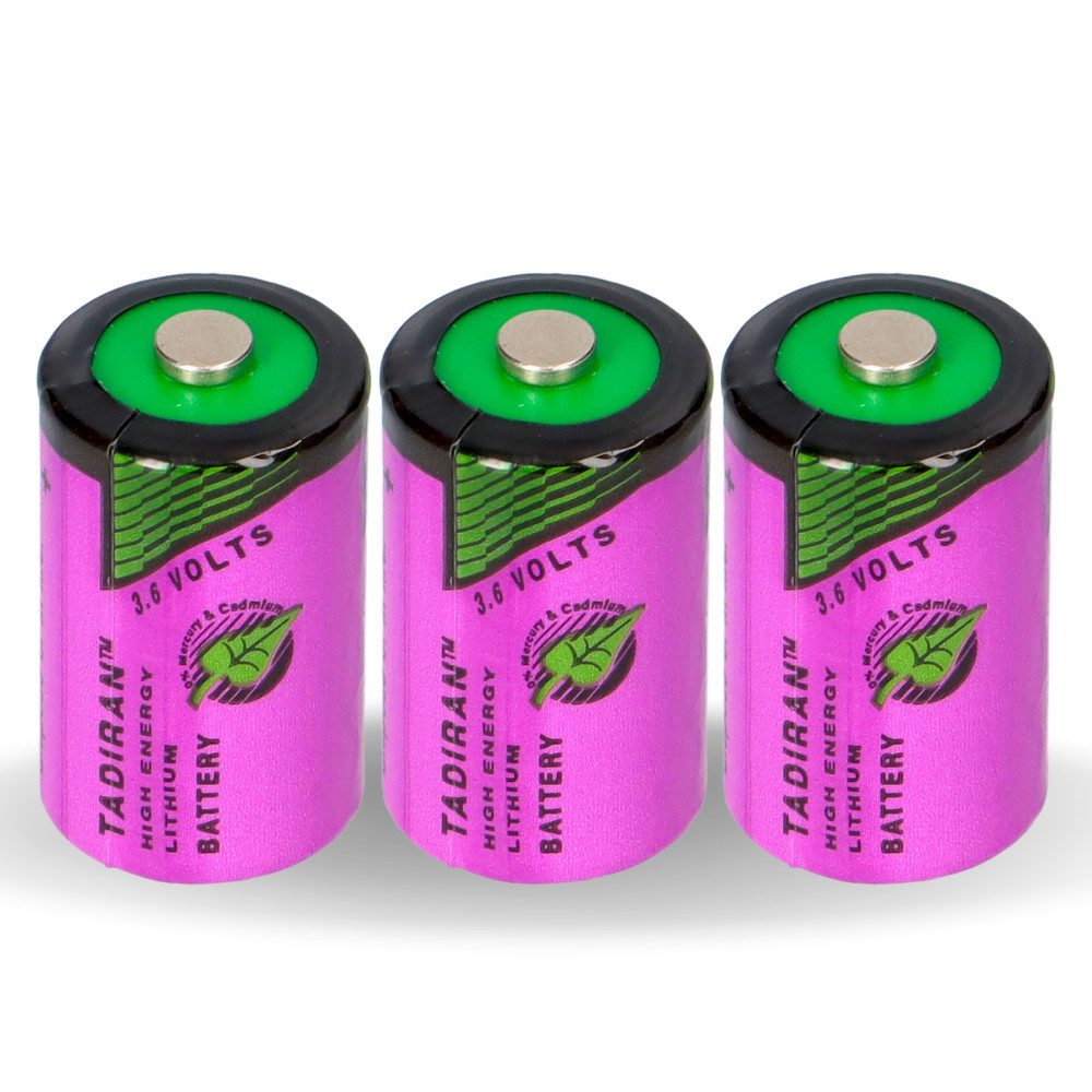 Tadiran 3x Tadiran Lithium 3,6V Batterie SL 750/S 1/2AA - Zelle 14250 Batterie