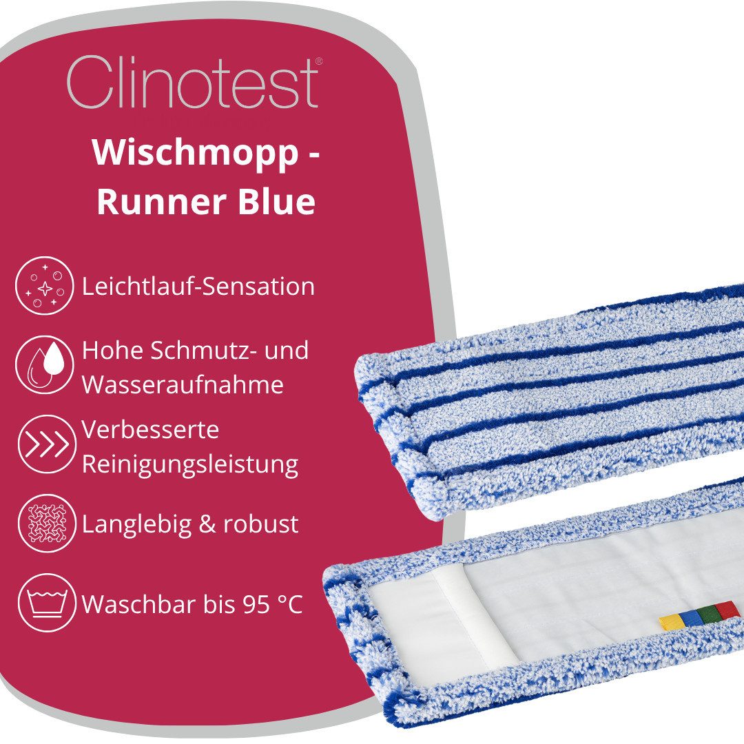 Clinotest Wischmopp "Runner Blue DB-FC 2.0", 40 cm Wischbezug (1-tlg) – Bild 2 von 4