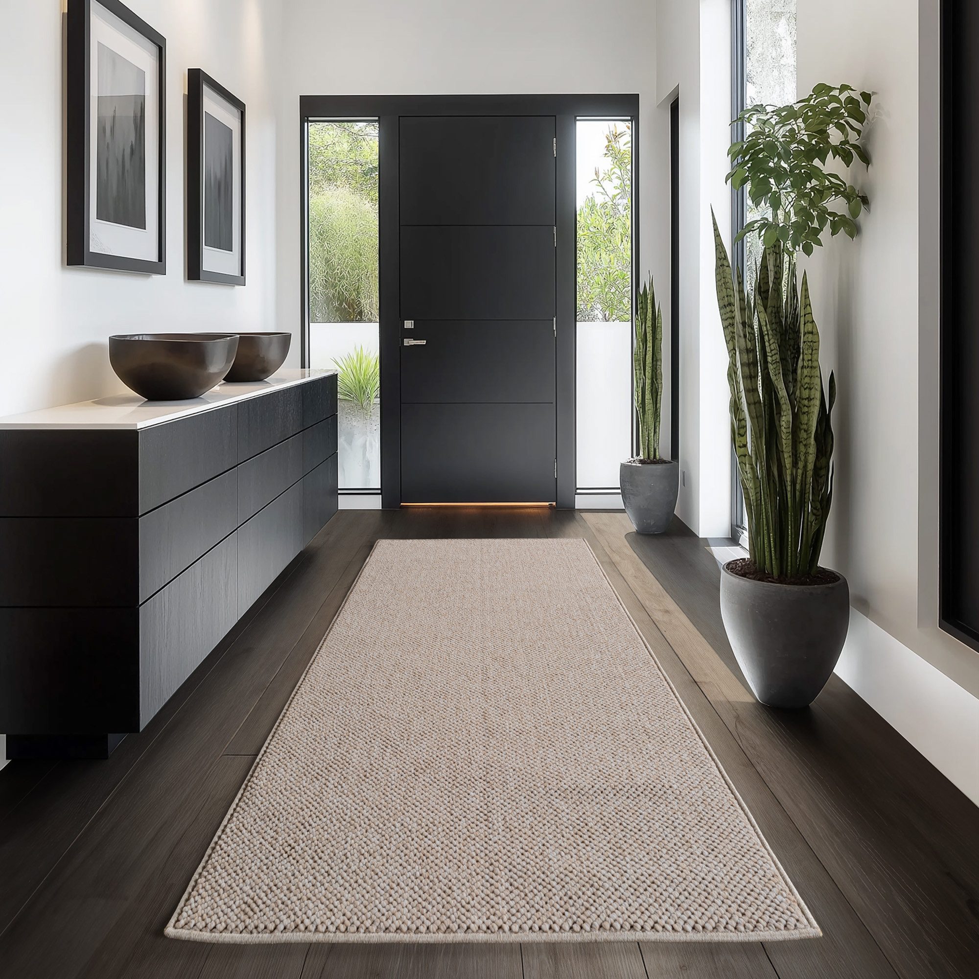 Carpettex Designteppich Einfarbig Boucle Loop, Rechteckig, Höhe: 7 mm, Teppich Wohnzimmer, Schlafzimmer, Gästezimmer