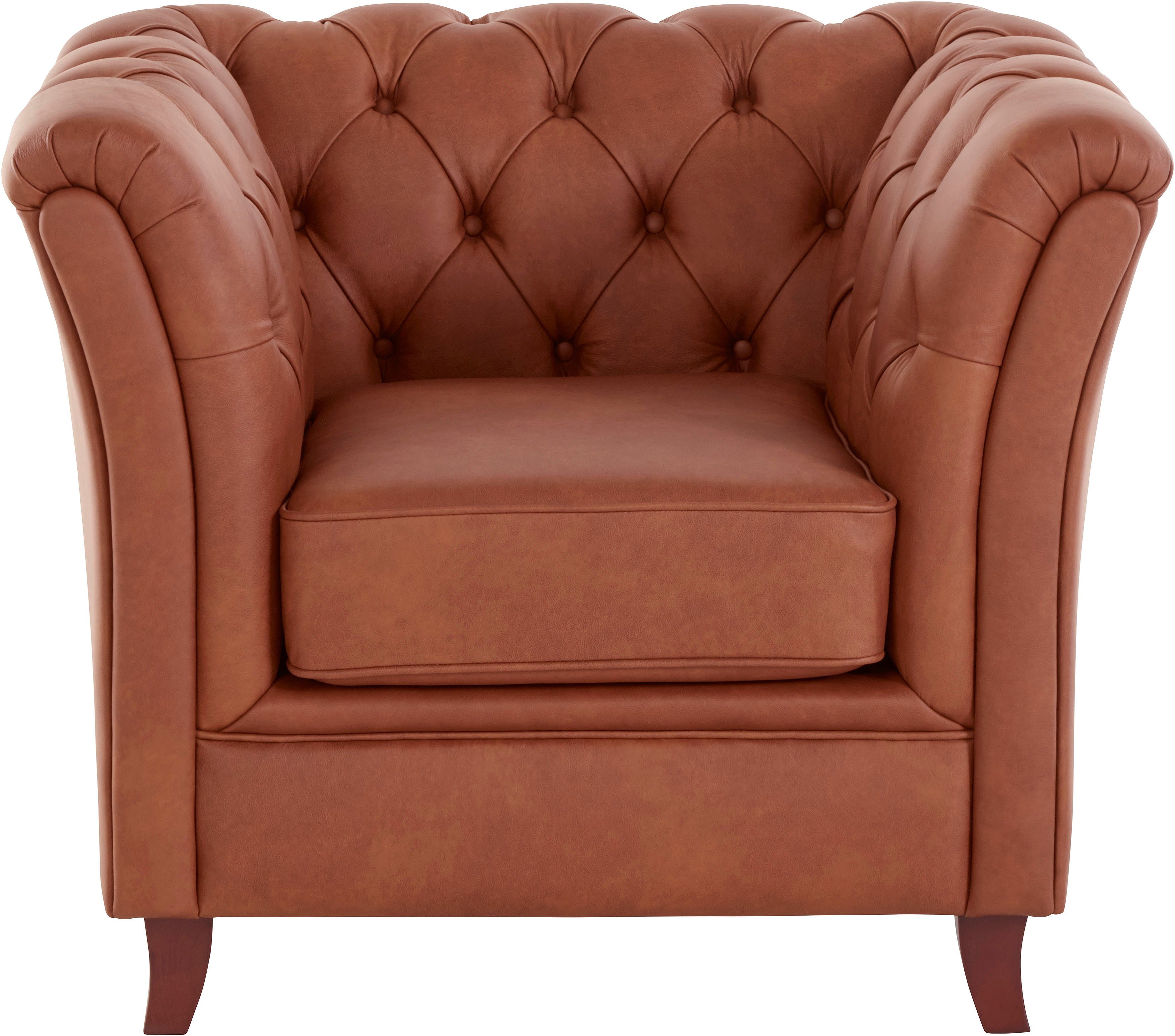 Home affaire Chesterfield-Sessel Reims Cocktailsessel, Sessel, mit echter Chesterfield-Knopfheftung, hochwertige Verarbeitung