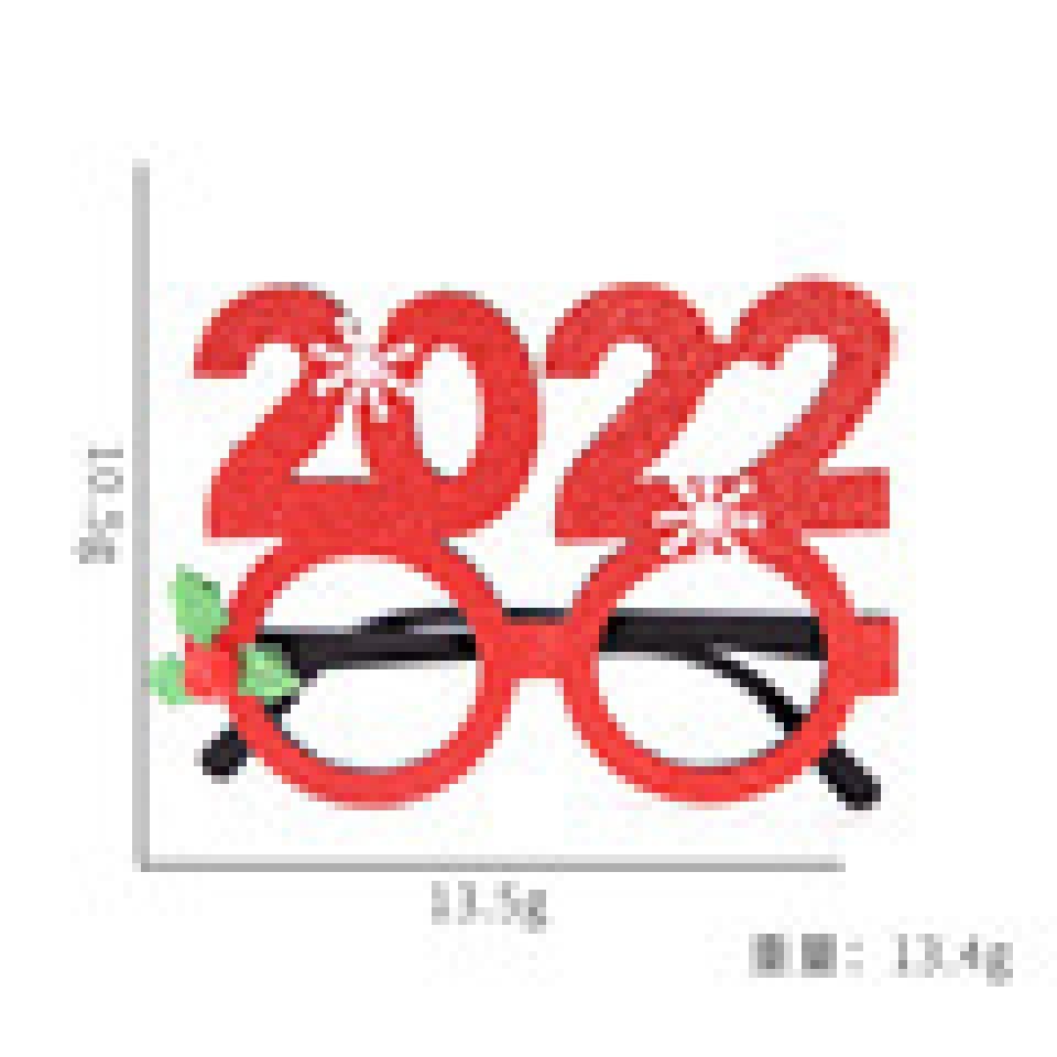 Blusmart Fahrradbrille Neuartiger Weihnachts-Brillenrahmen, Glänzende Weihnachtsmann-Brille 22