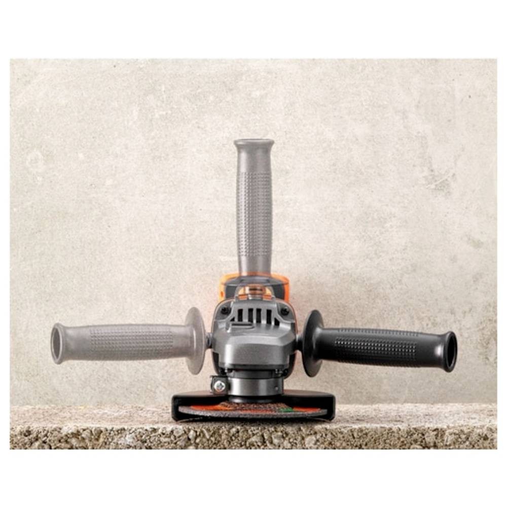Black + Decker Winkelschleifer Akku-Winkelschleifer 125 mm ohne Akku, ohne Ladegerät, mit Zubehör 18, ohne Akku, ohne Ladegerät, mit Zubehör