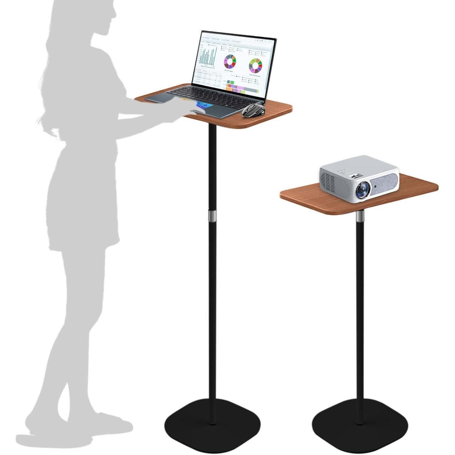 LuxusKollektion Stehpult Stehpult Höhenverstellbar 46-120cm Schwarz, Adjustable Laptoptisch