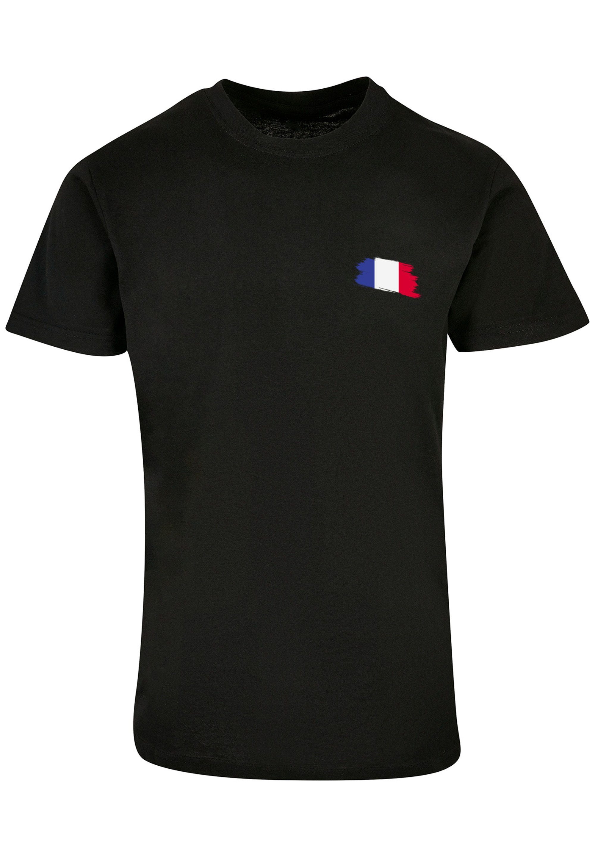 France Frankreich T-Shirt schwarz F4NT4STIC Flagge Print