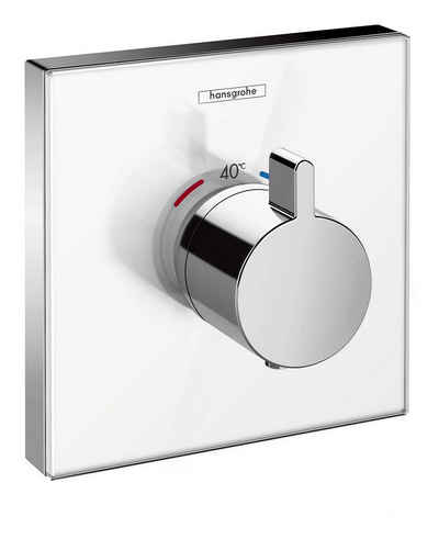 hansgrohe Unterputzarmatur ShowerSelect Glas Thermostat HighFlow Unterputz - Weiß / Chrom
