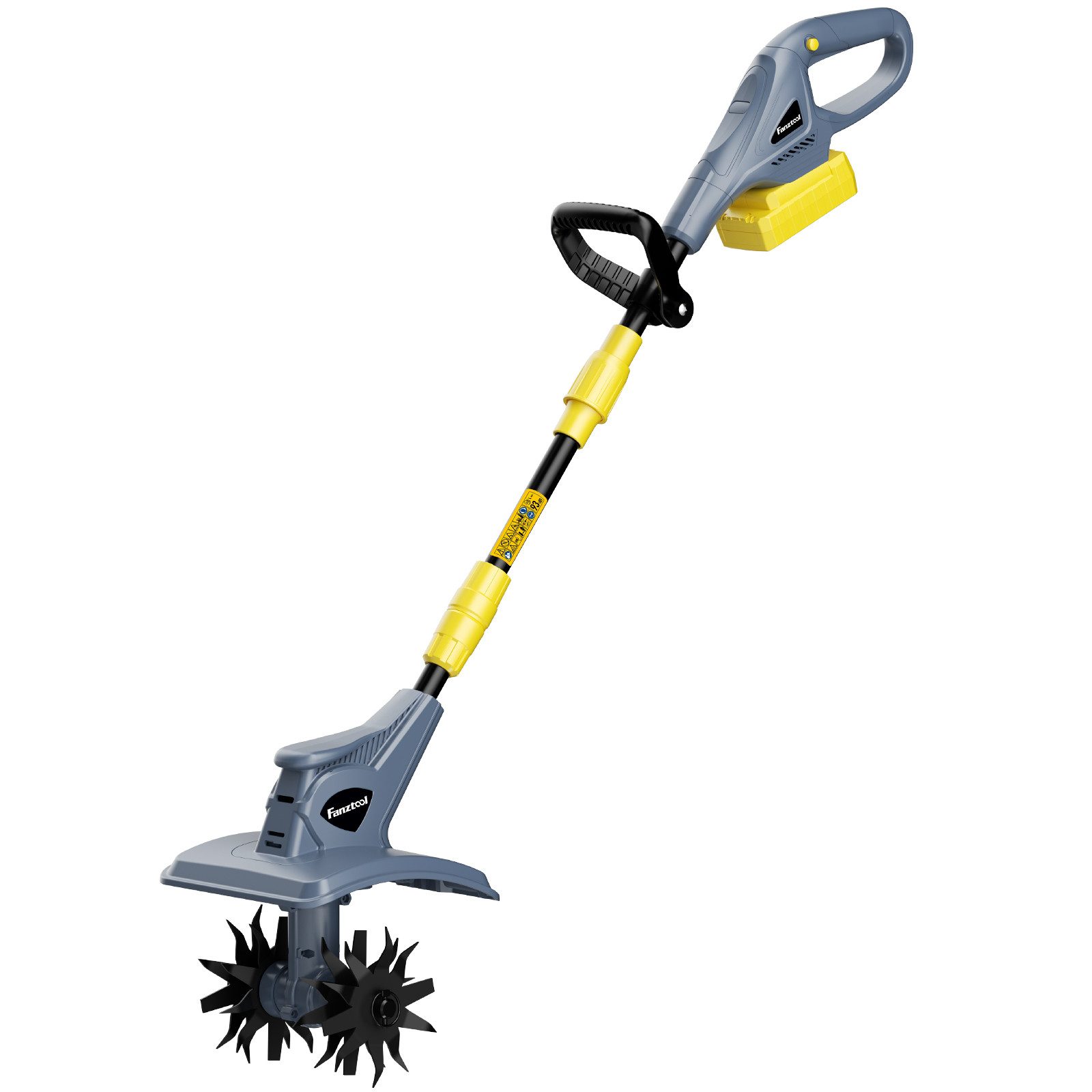 Fanztool Akku-Motorhacke 20V/4.0Ah Akku,23cm Arbeitsbreite,16 cm Arbeitstiefe, Akku Gartenfräs
