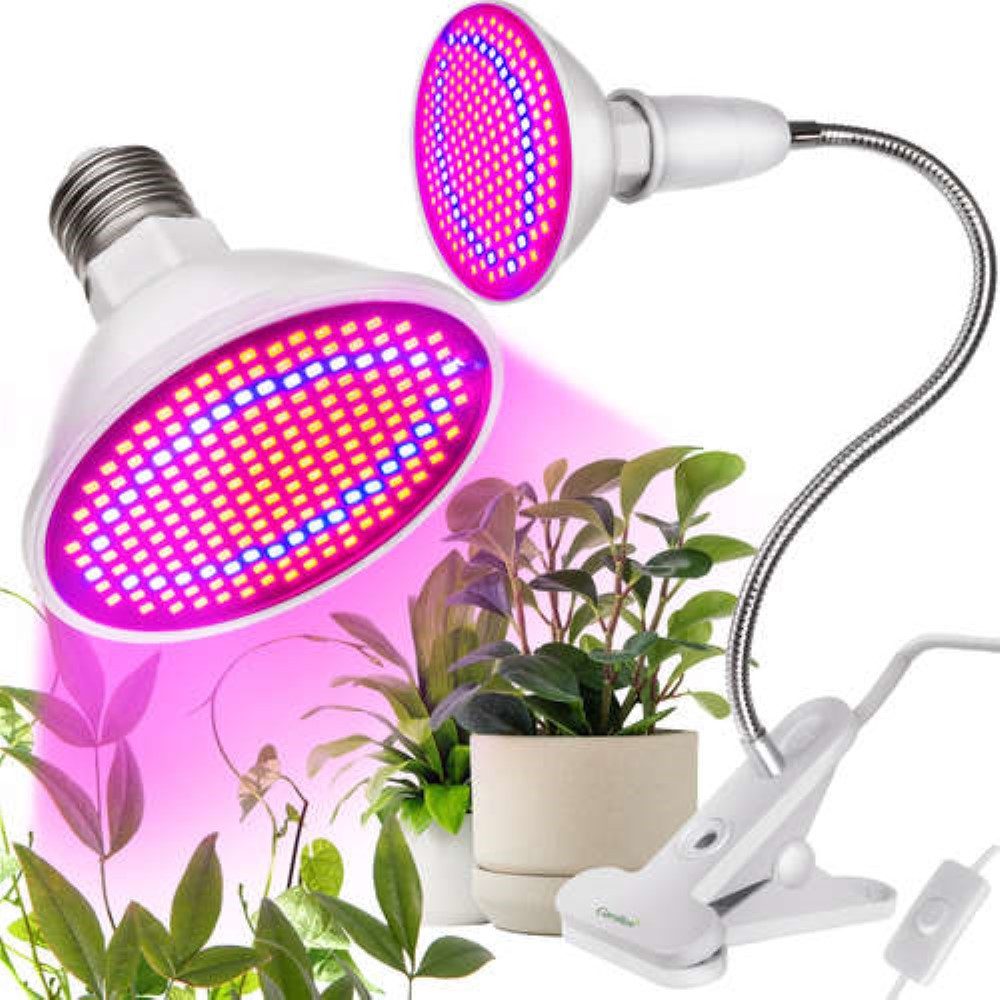Gardlov Pflanzenlampe 200 LED Pflanzenwachstumslampe, Vollspektrumlicht für gesunde Pflanzen, LED wechselbar, Blau, Rot, Unterstützt Photosynthese, Stabile Konstruktion