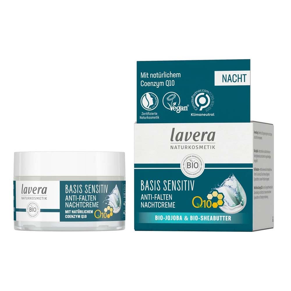 lavera Nachtcreme Basis Sensitiv - Anti Falten Nachtcreme 50ml