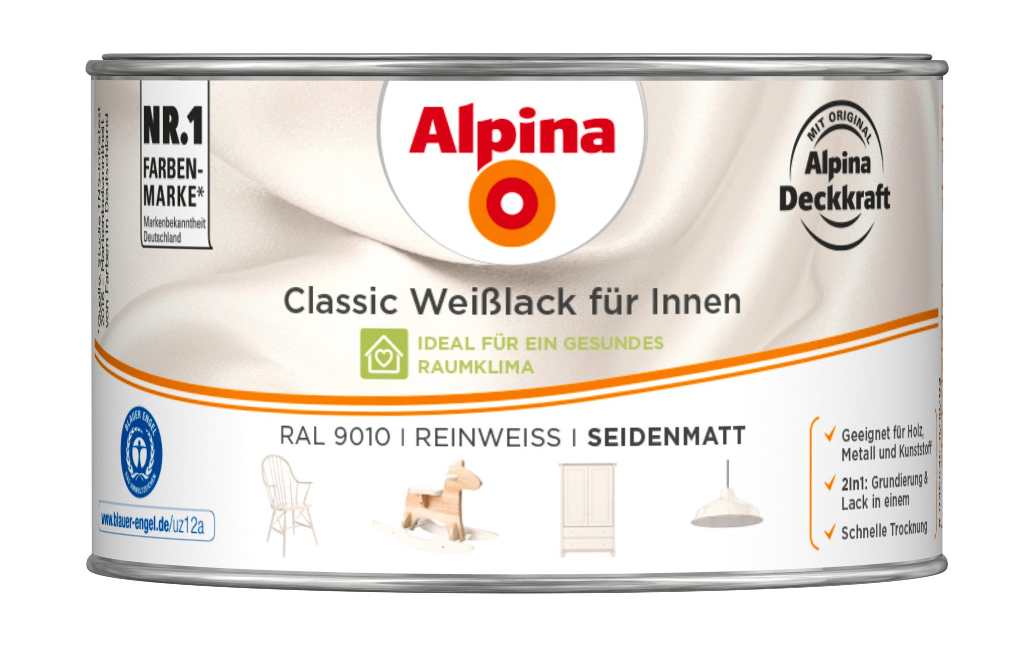 Alpina Weißlack Classic Weißlack für Innen Reinweiß