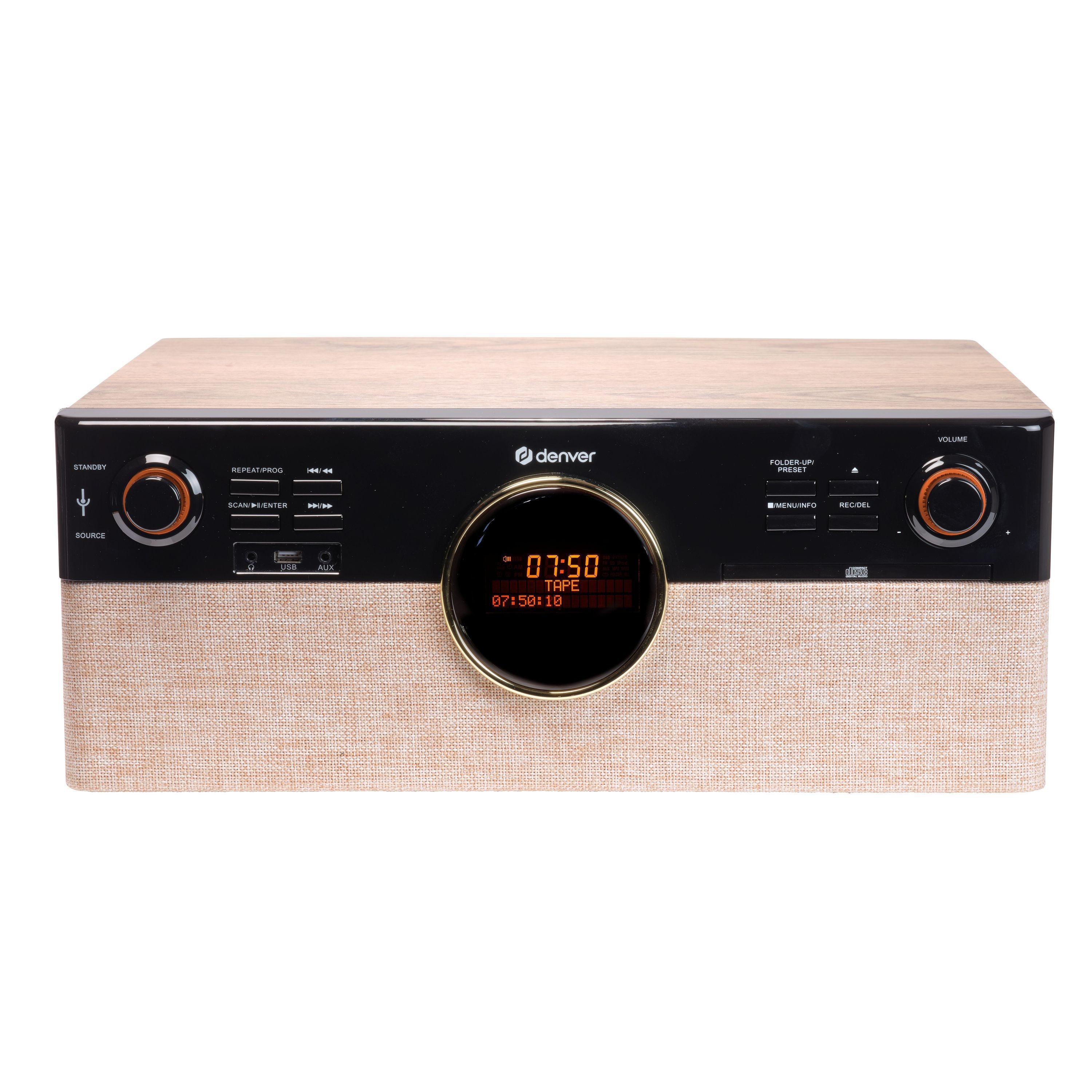 Denver MRD-180 Plattenspieler (Plattenspieler · CD · Kassette · DAB+/FM · Bluetooth · USB)