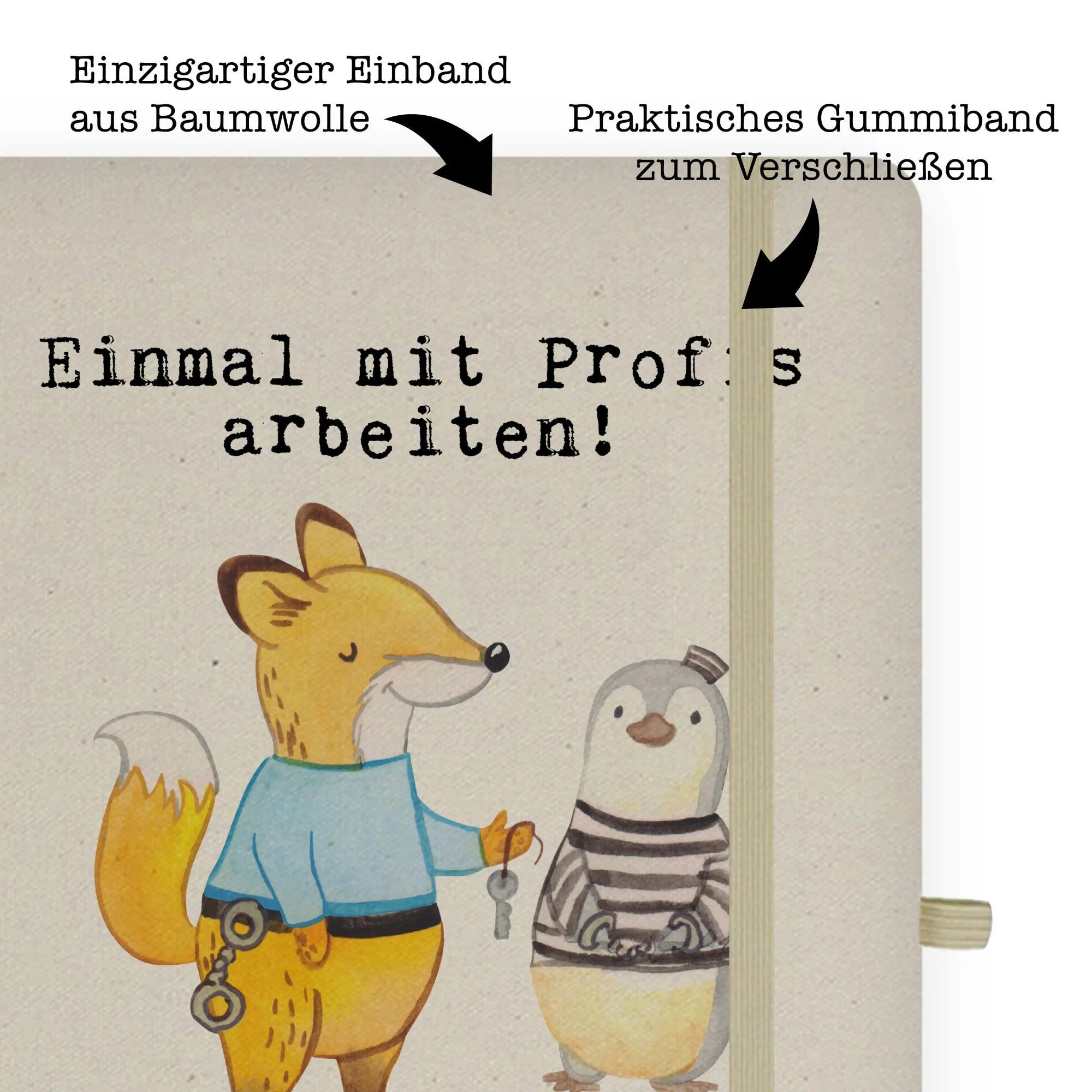 Thumbnail - Mr. & Mrs. Panda Notizbuch Justizvollzugsbeamter Leidenschaft - Transparent - Geschenk, Kollegin Mr. & Mrs. Panda, Langl...