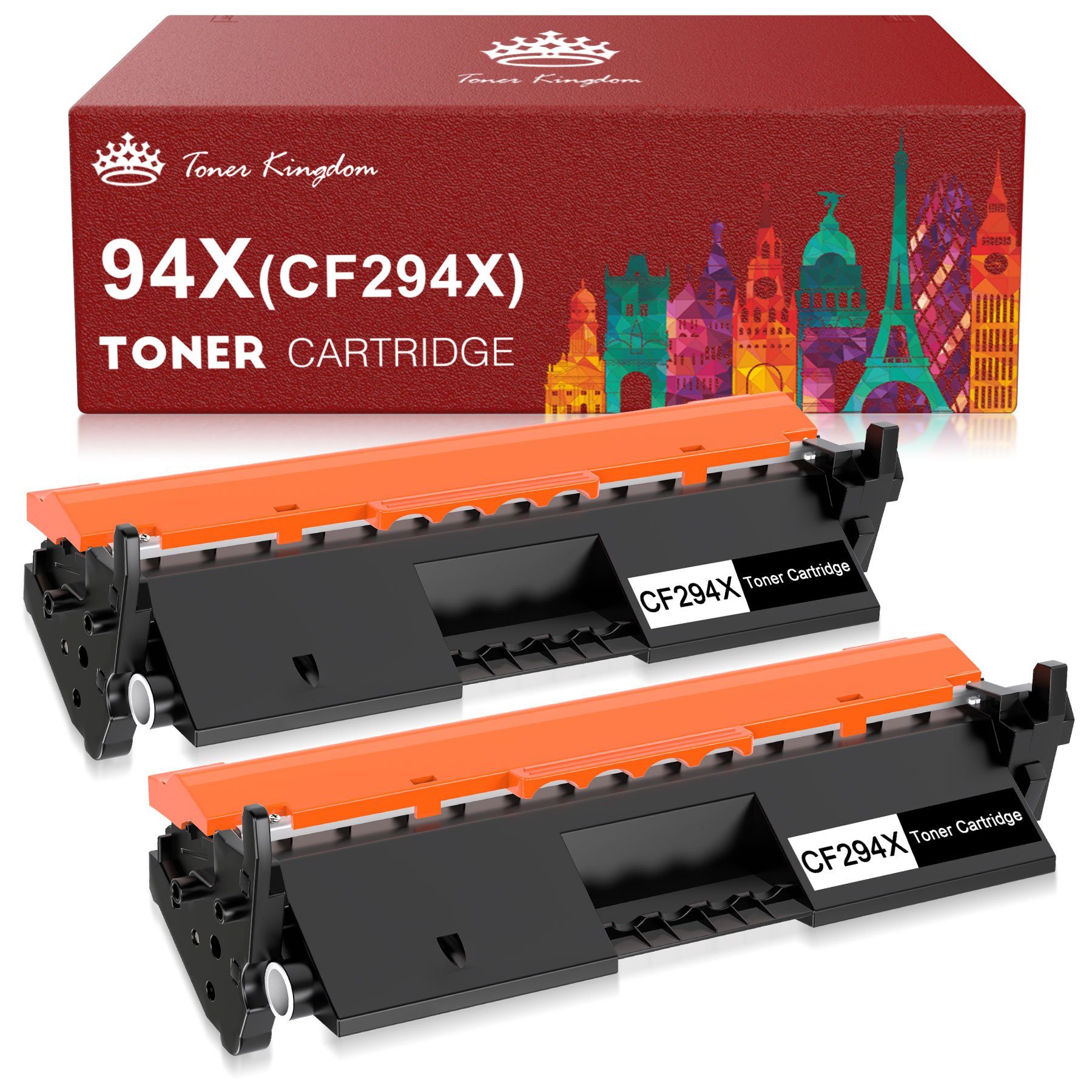 Toner Kingdom Tonerpatrone CF294A für HP 94A Laserjet Pro MFP M148fdw M118dw, (2-St)