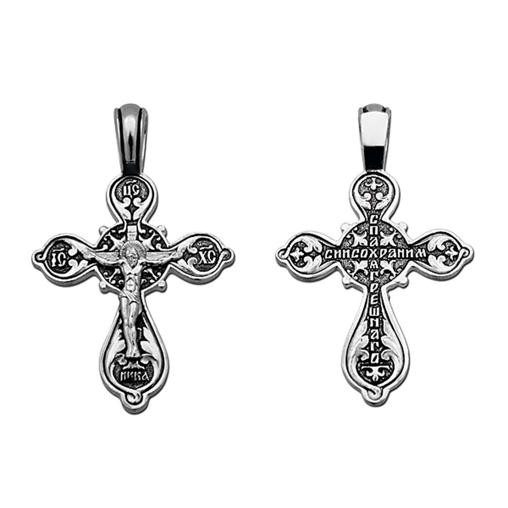 925 Silber Kreuz Kreuzanhänger Orthodoxe Anhänger Russi NKlaus Sterling