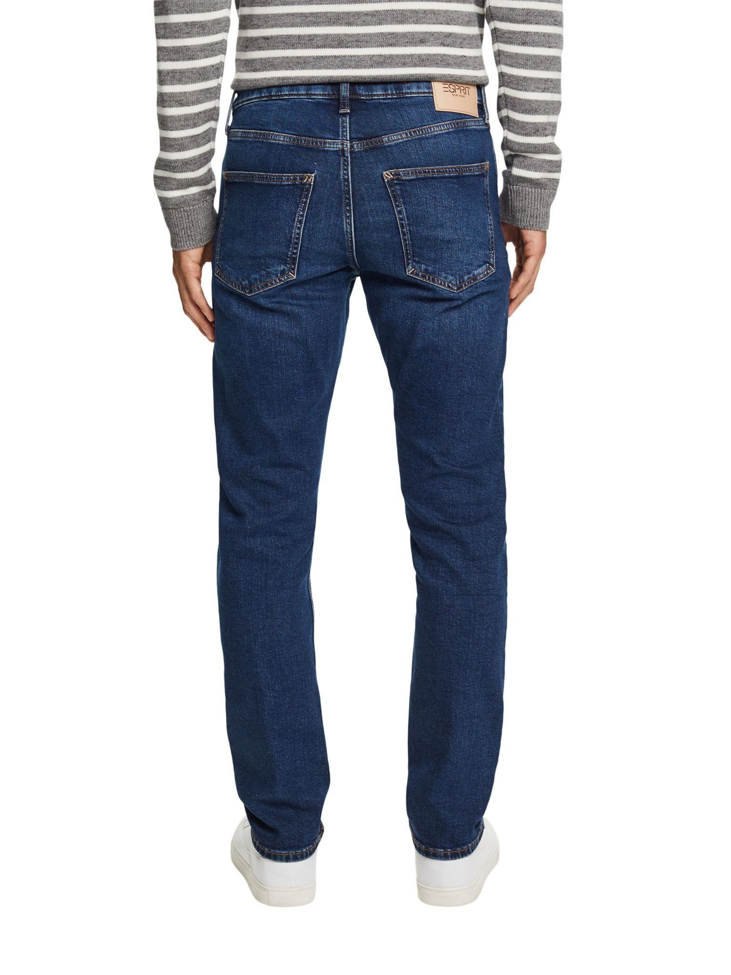 Straight-Jeans mit Recycelt: BLUE schmaler WASHED Passform Jeans Esprit LIGHT