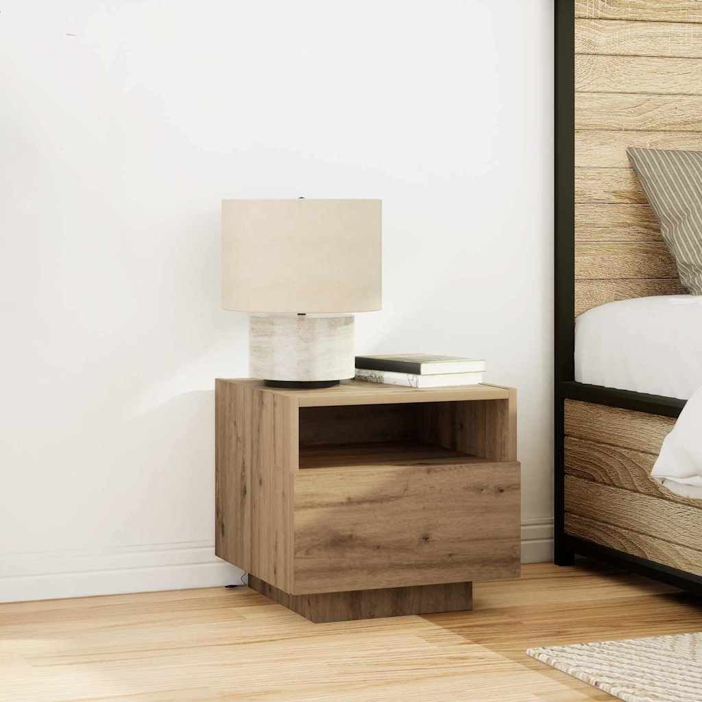 vidaXL Nachttisch Nachttisch Artisan-Eiche 40 x 39 x 37 cm Holzwerkstoff (1-St)