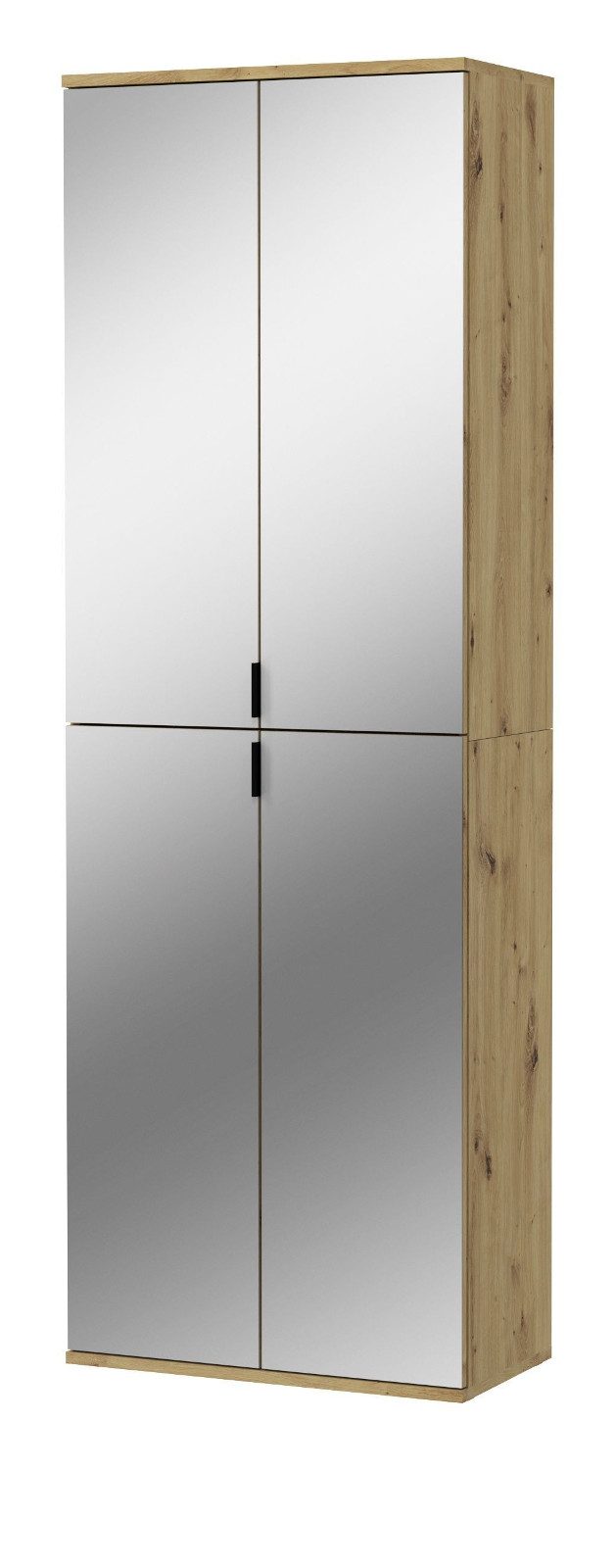Inn.Furn Schuhschrank Line-Up (in Artisan Eiche, 61 x 193 cm) mit Spiegel-Türen
