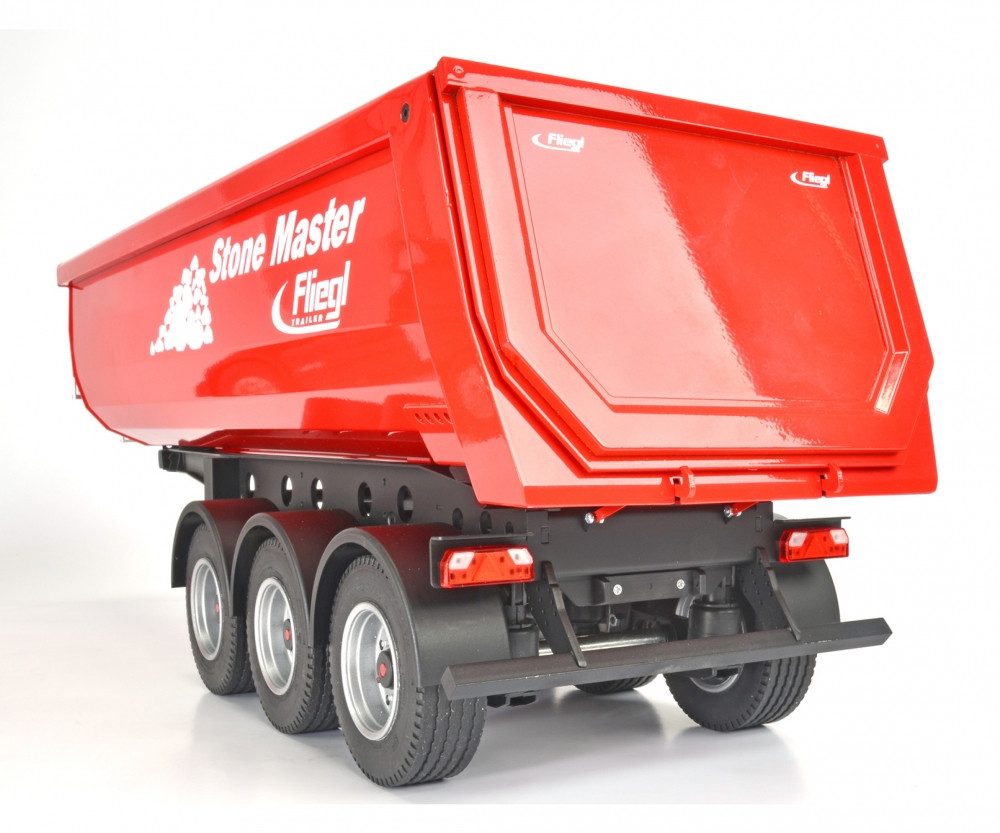 CARSON Carson 1:14 Truck Line LKW - Truck 3-Achs Muldenkipper Fliegl Stone Ma RC-Ladegerät