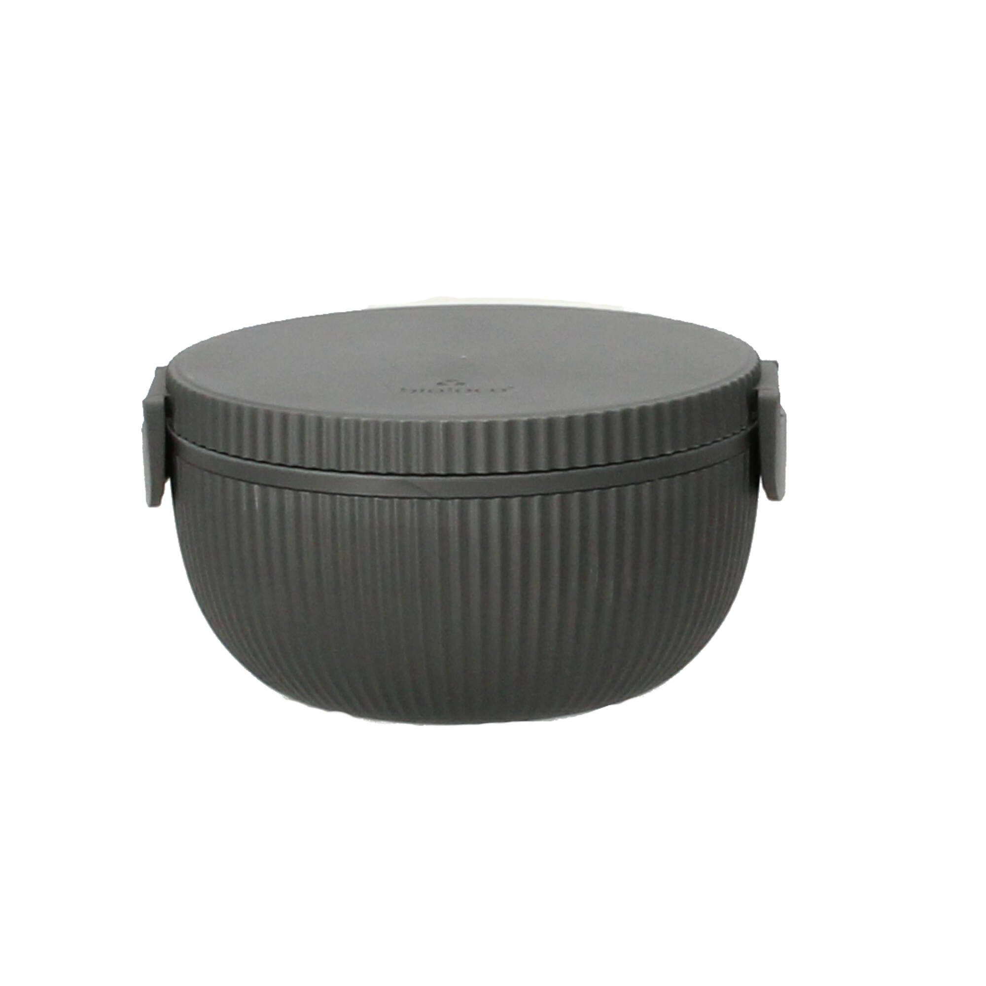 chic mic GmbH Lunchbox bioloco plant deluxe bowl dark grey, PLA (Kunststoff aus Pflanzenzucker), (1-tlg)