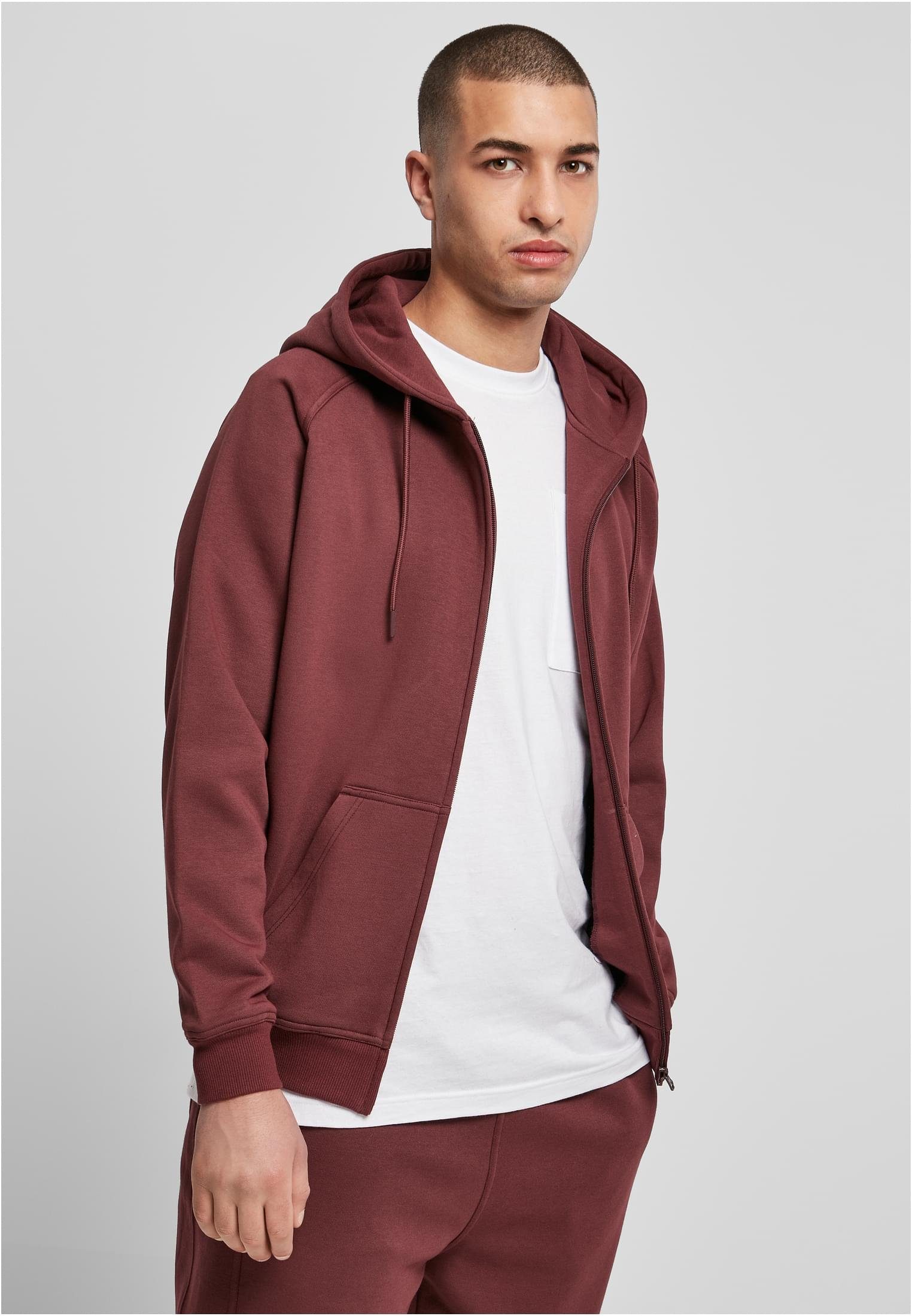 URBAN CLASSICS Sweatjacke Herren Zip Hoody (1-tlg) cherry