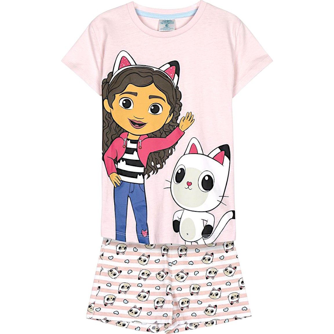 Dreamworks Gabby’s Dollhouse Schlafanzug Gabby & Pandy Paws (2 tlg) Pyjama Set kurz - Kinder Shorty Gr. 92-116 cm